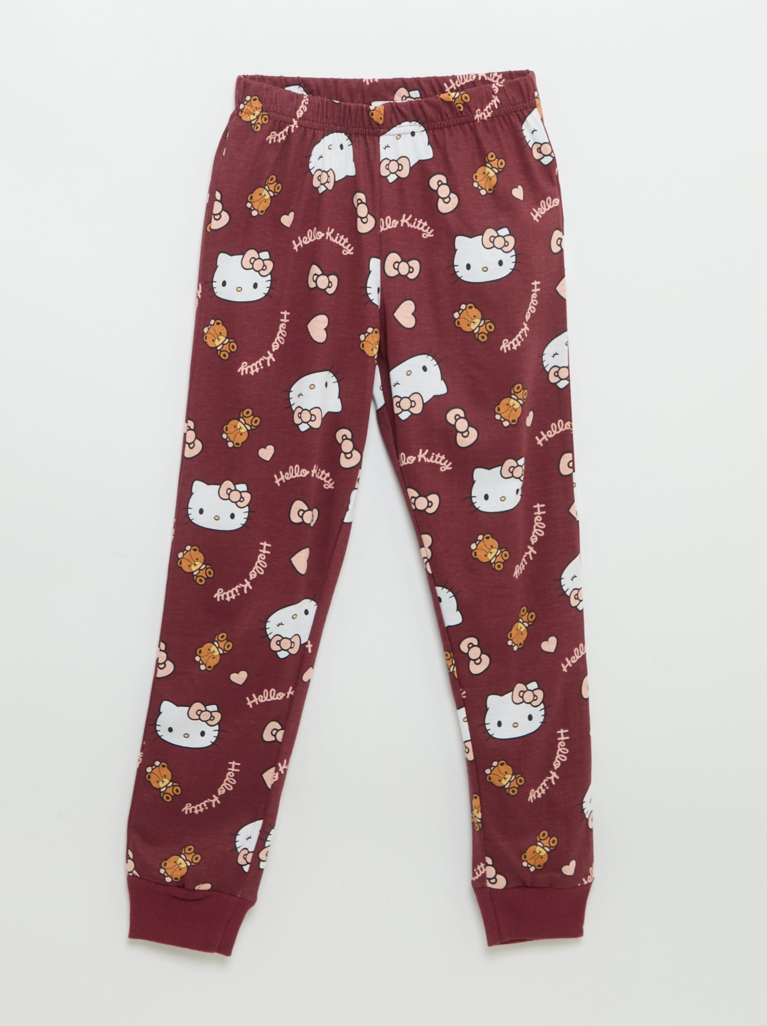 Ensemble de pyjama long 'Hello Kitty' - 2 pièces - Rouge