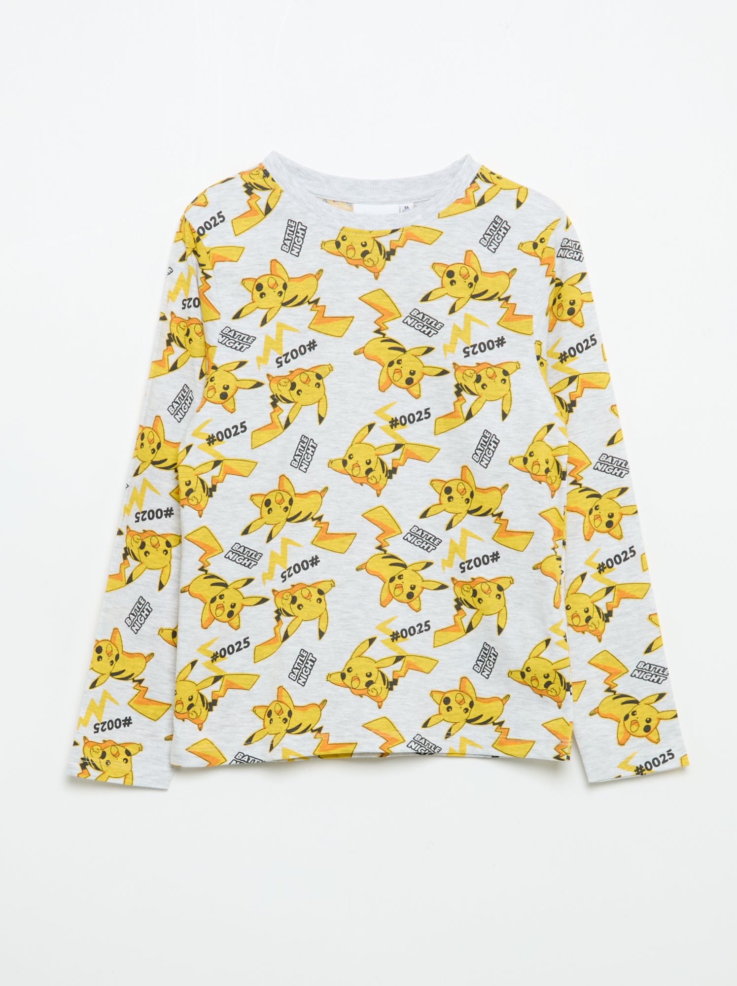 Ensemble de pyjama long 'Pikachu' 'Pokémon' - 2 pièces - Gris