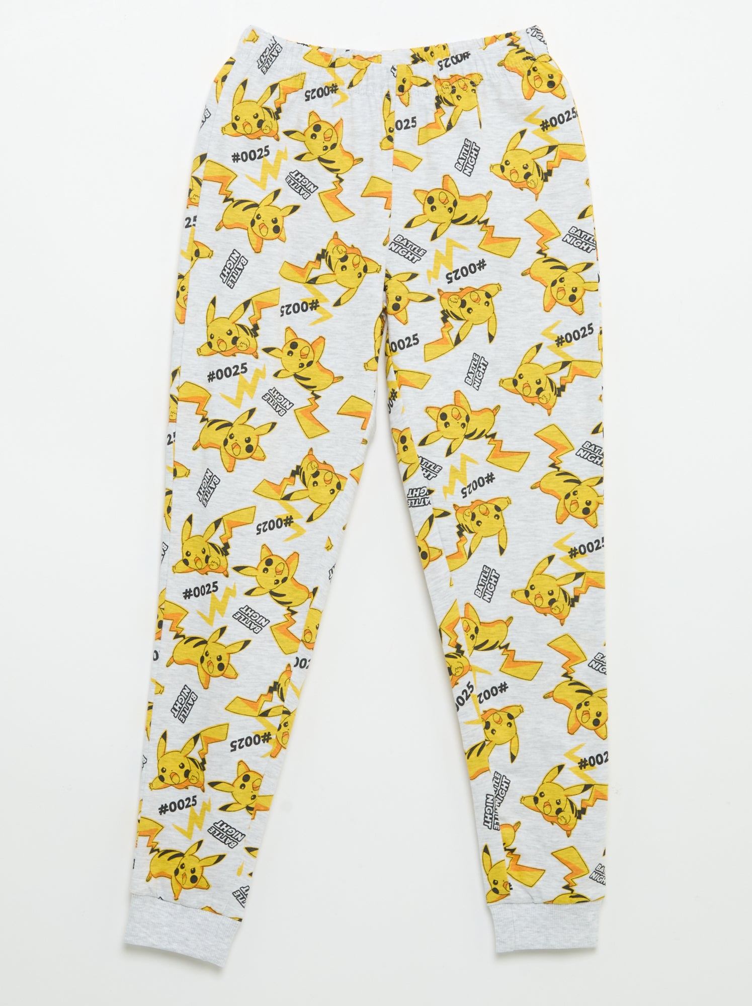 Ensemble de pyjama long 'Pikachu' 'Pokémon' - 2 pièces - Gris