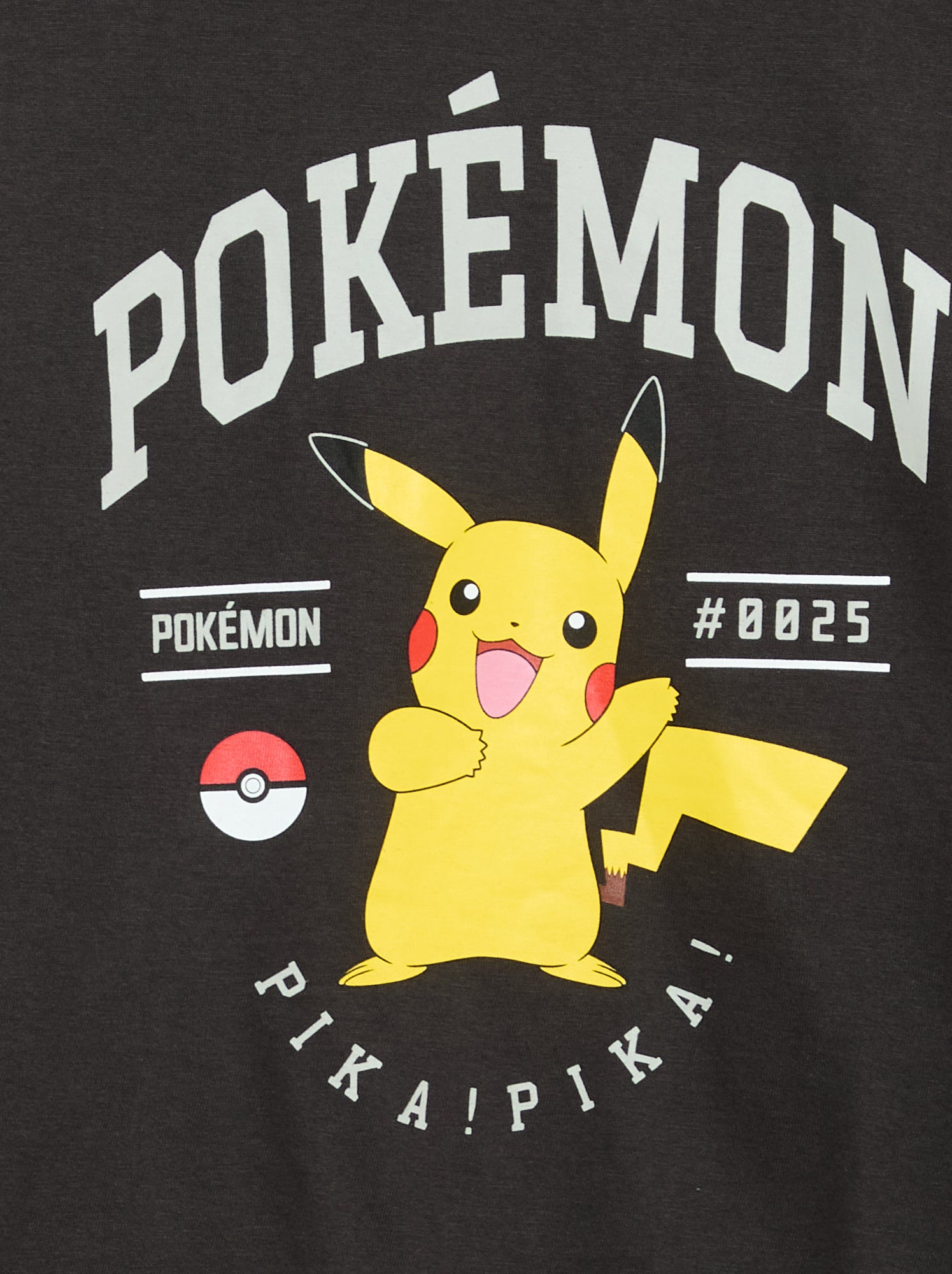 Ensemble de pyjama long 'Pikachu' 'Pokémon' - 2 pièces - Noir