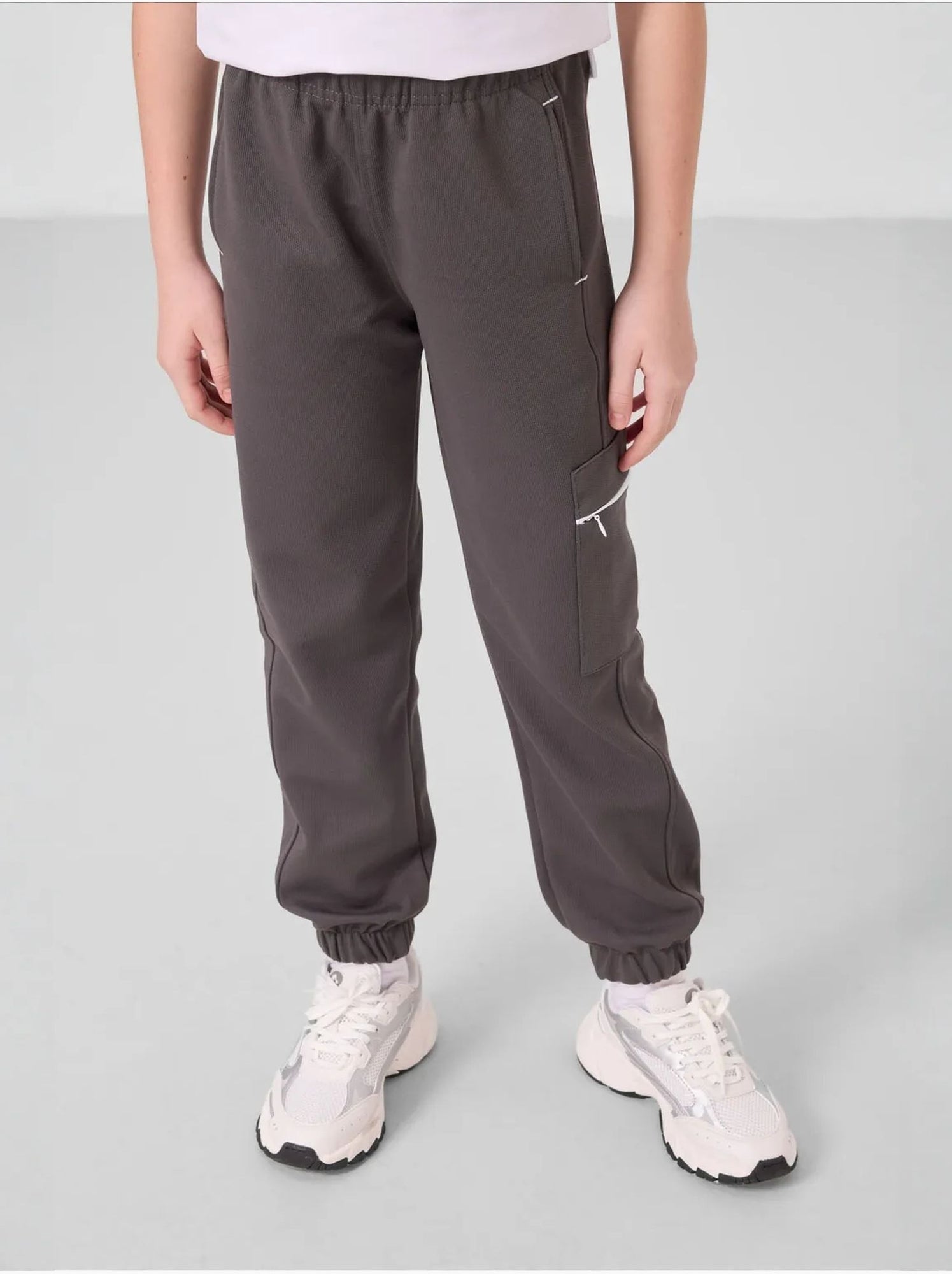 Ensemble de pyjama unisexe en mélange de coton tommy - Gris Noir