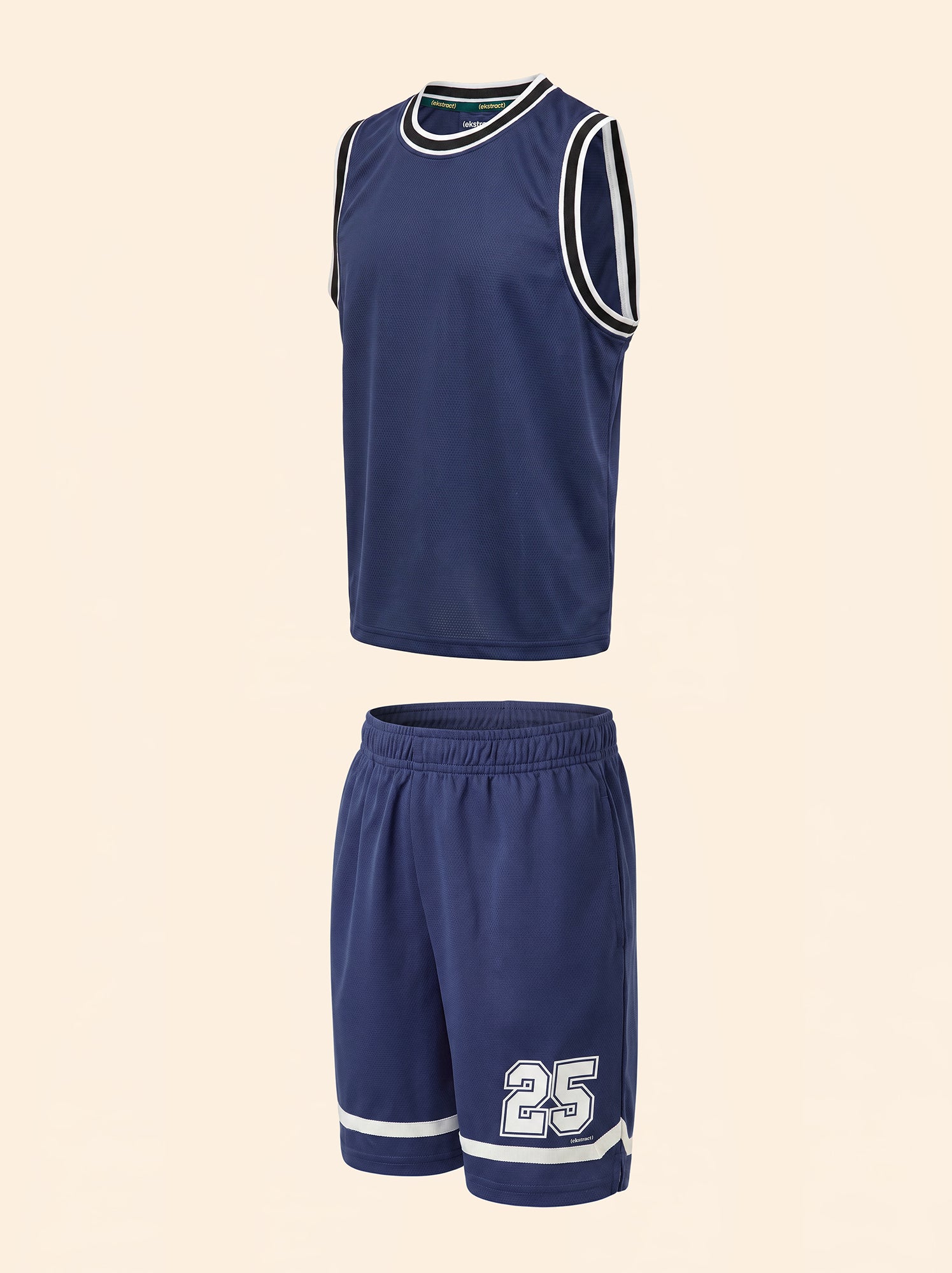Ensemble de sport débardeur + short - (ekstract) - Bleu (GJL18_3)