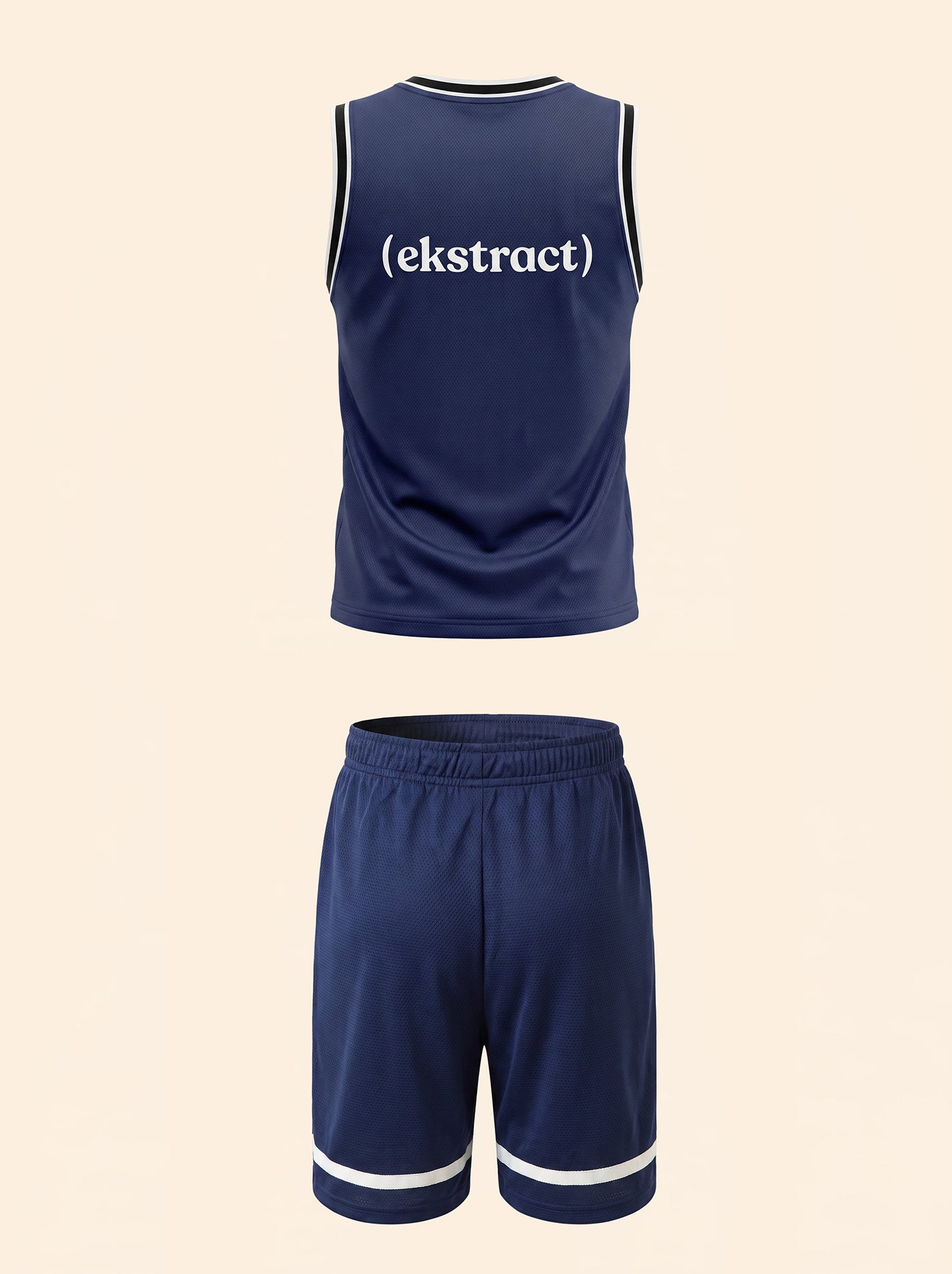 Ensemble de sport débardeur + short - (ekstract) - Bleu (GJL18_3)