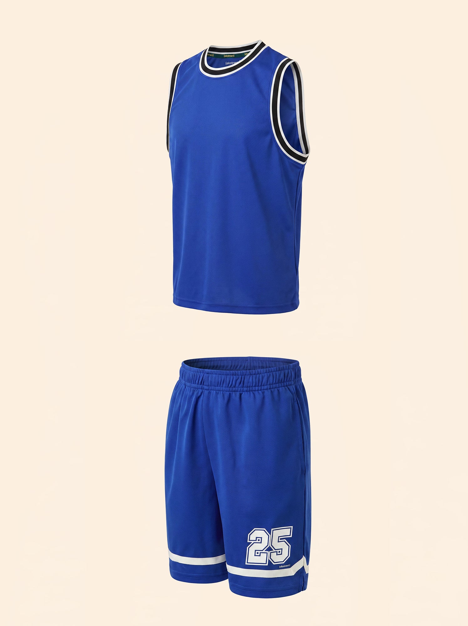 Ensemble de sport débardeur + short - (ekstract) - Bleu (GJL18_4)