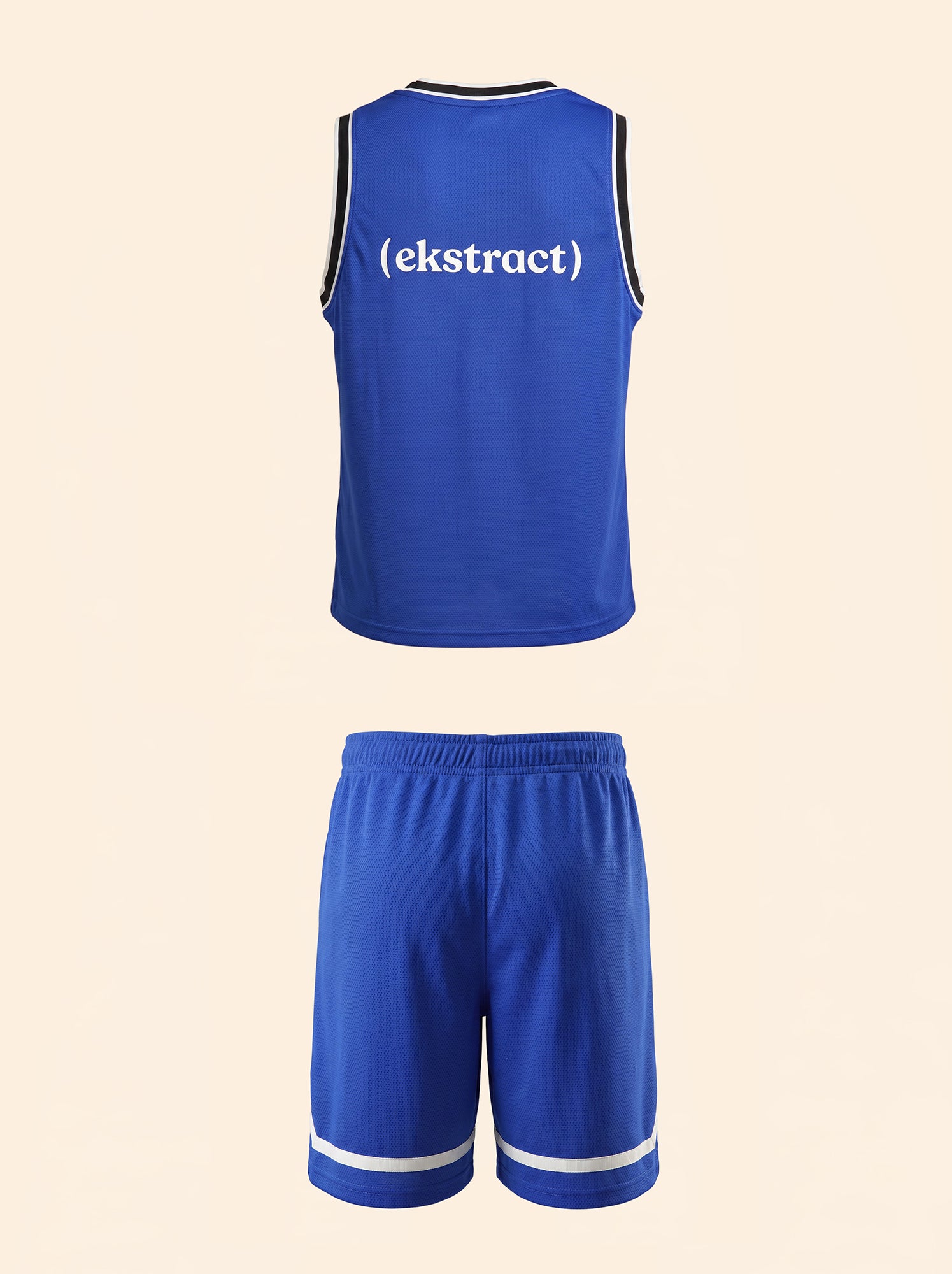 Ensemble de sport débardeur + short - (ekstract) - Bleu (GJL18_4)