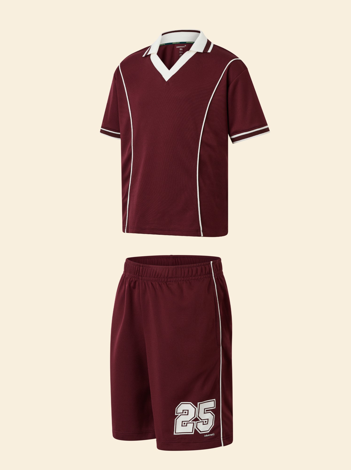 Ensemble de sport tee-shirt + short - (ekstract) - Rouge