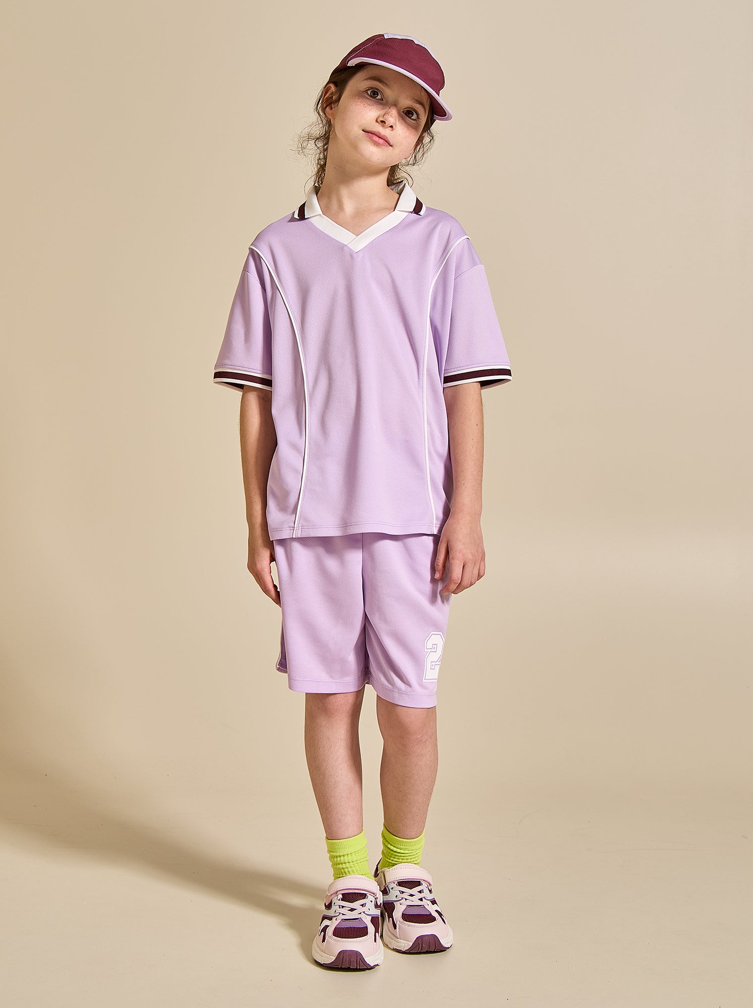 Ensemble de sport tee-shirt + short - (ekstract) - Violet