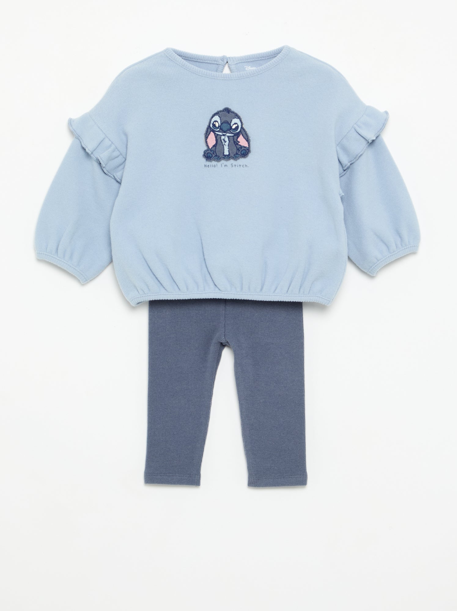 Ensemble 'Disney' 2 pièces - Sweat à volants + legging - Bleu
