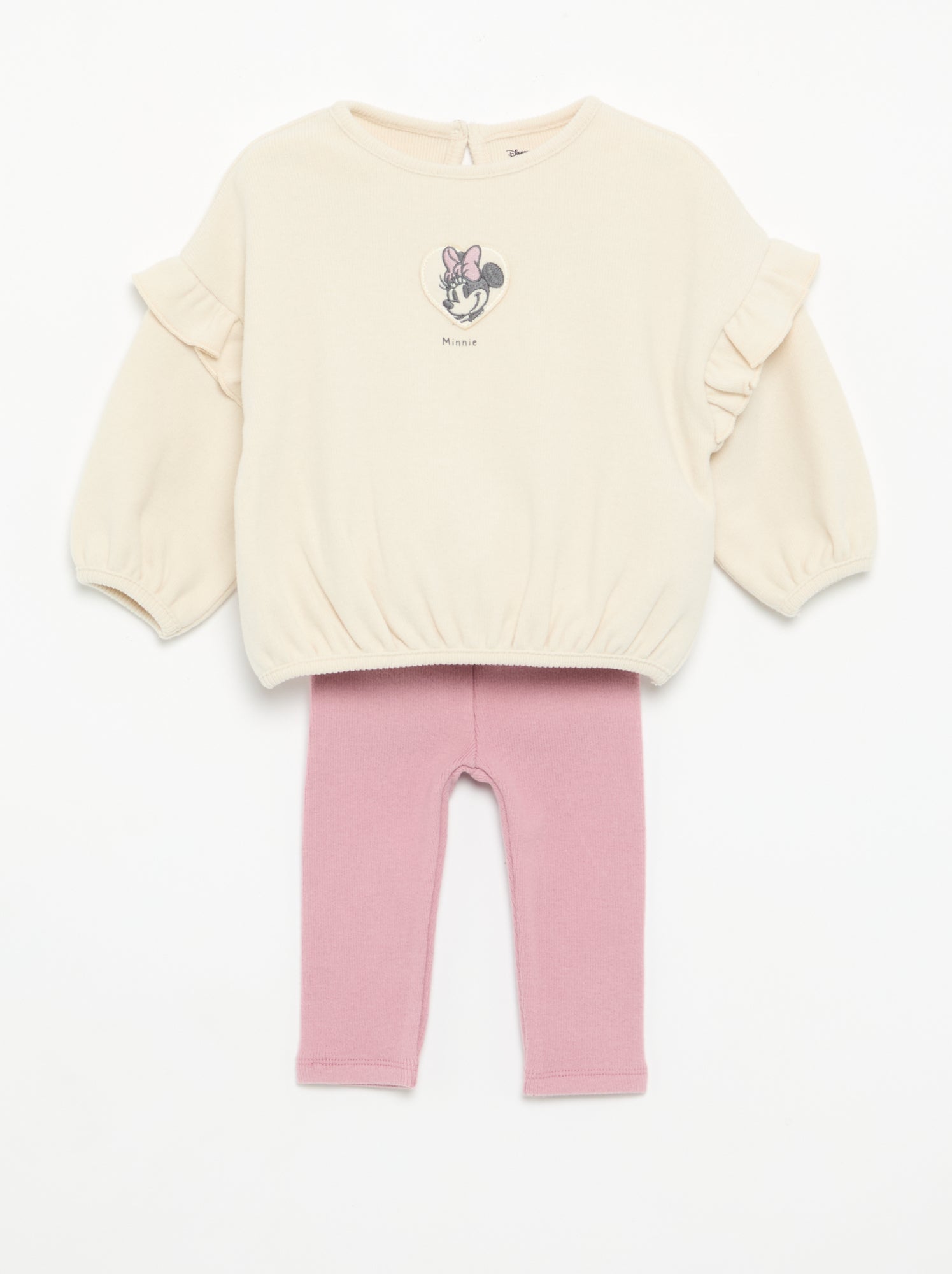 Ensemble 'Disney' 2 pièces - Sweat à volants + legging - Rose