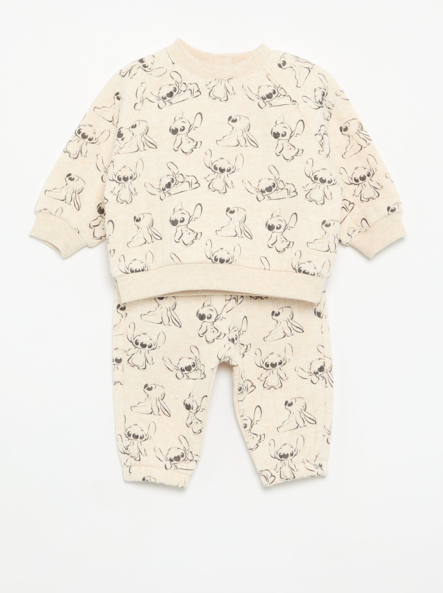 Ensemble 'Disney' 2 pièces : sweat + pantalon - Beige