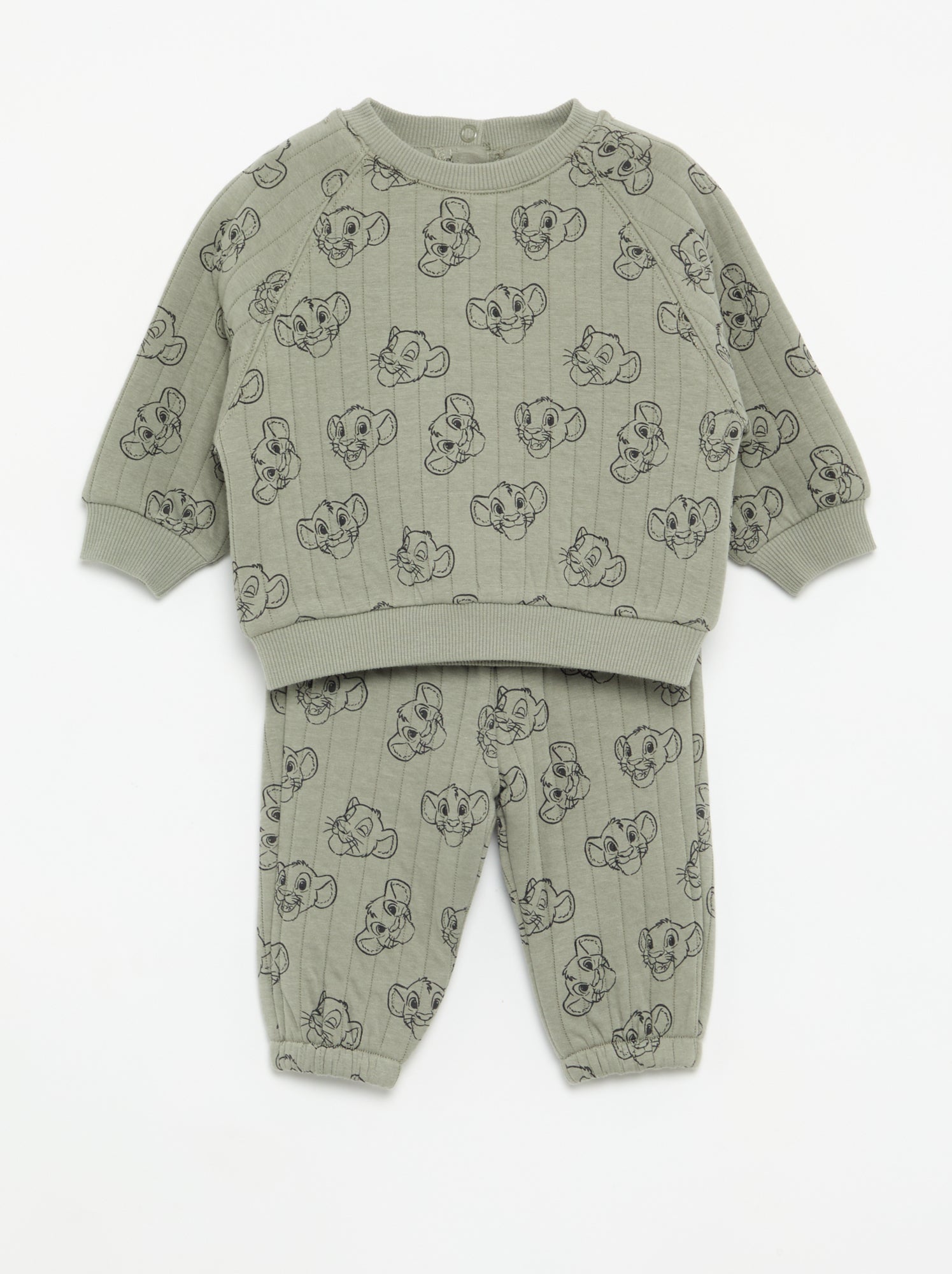 Ensemble 'Disney' 2 pièces : sweat + pantalon - Vert