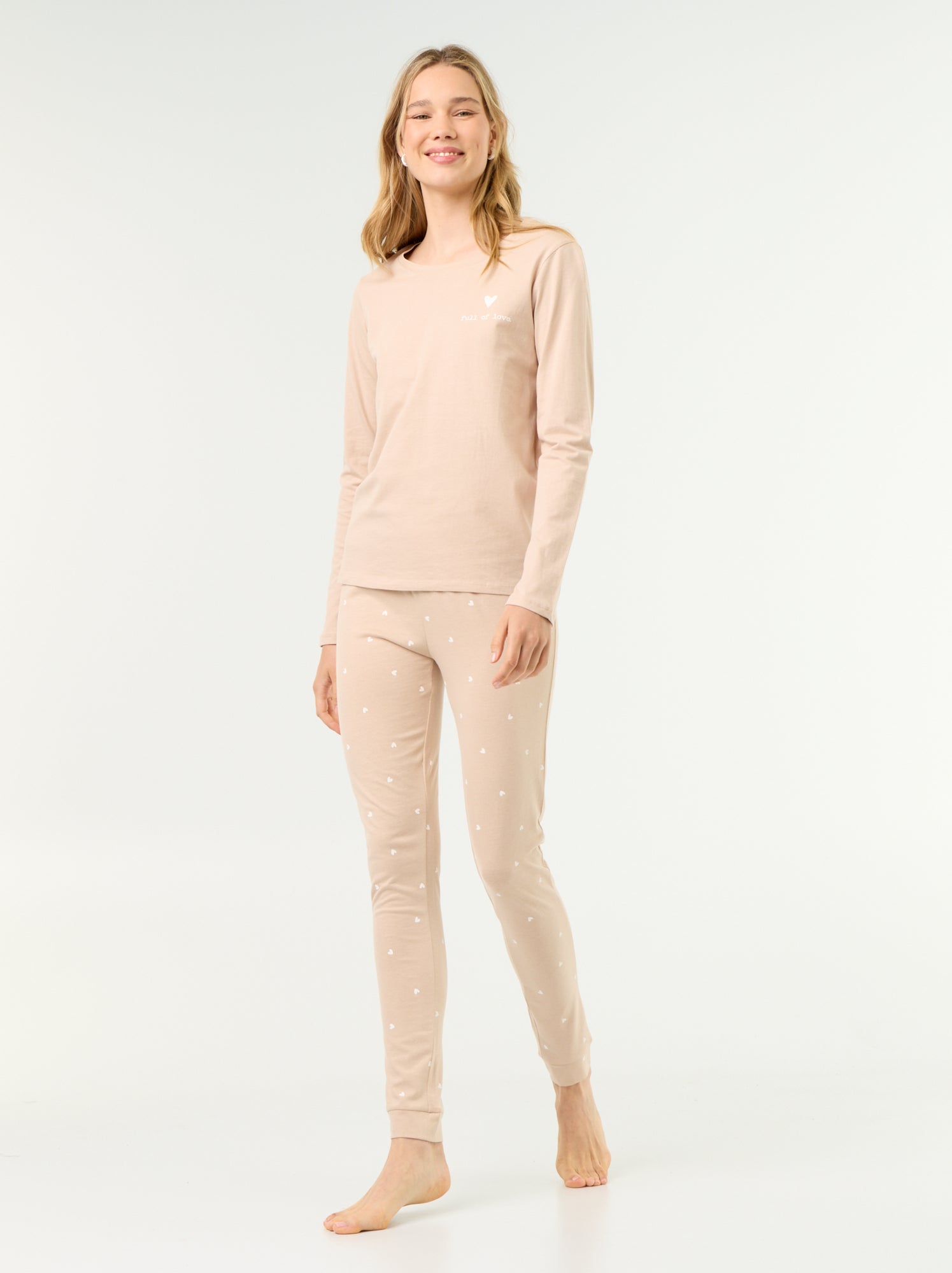 Ensemble en jersey - 2 pièces - Beige