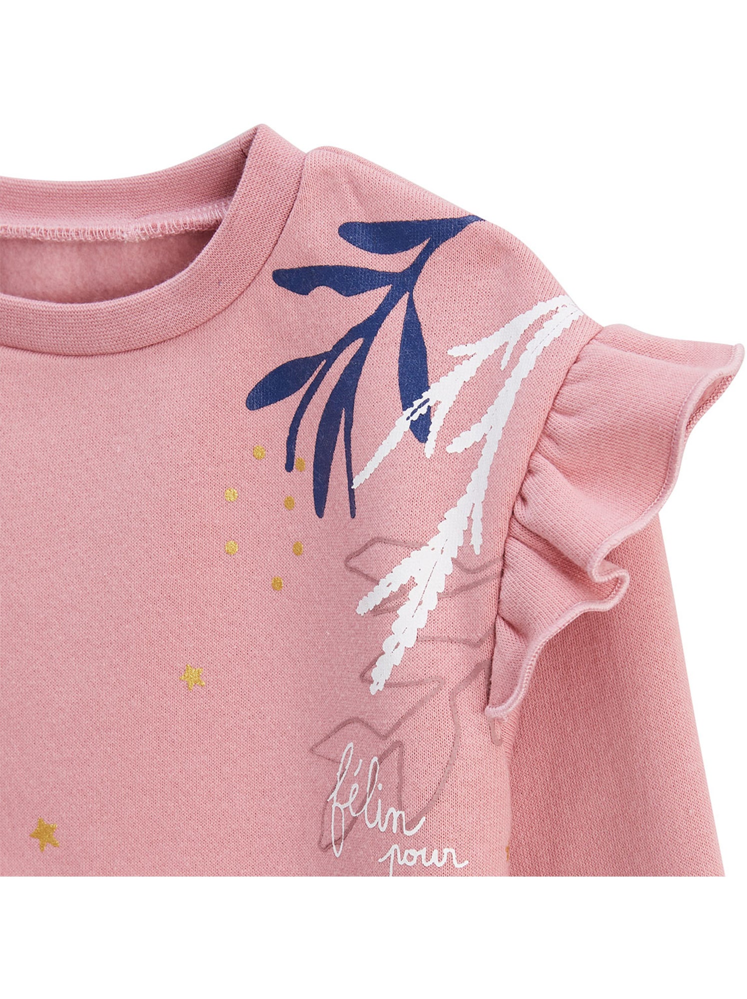 Ensemble enfant sweat et legging en molleton céleste - Rose