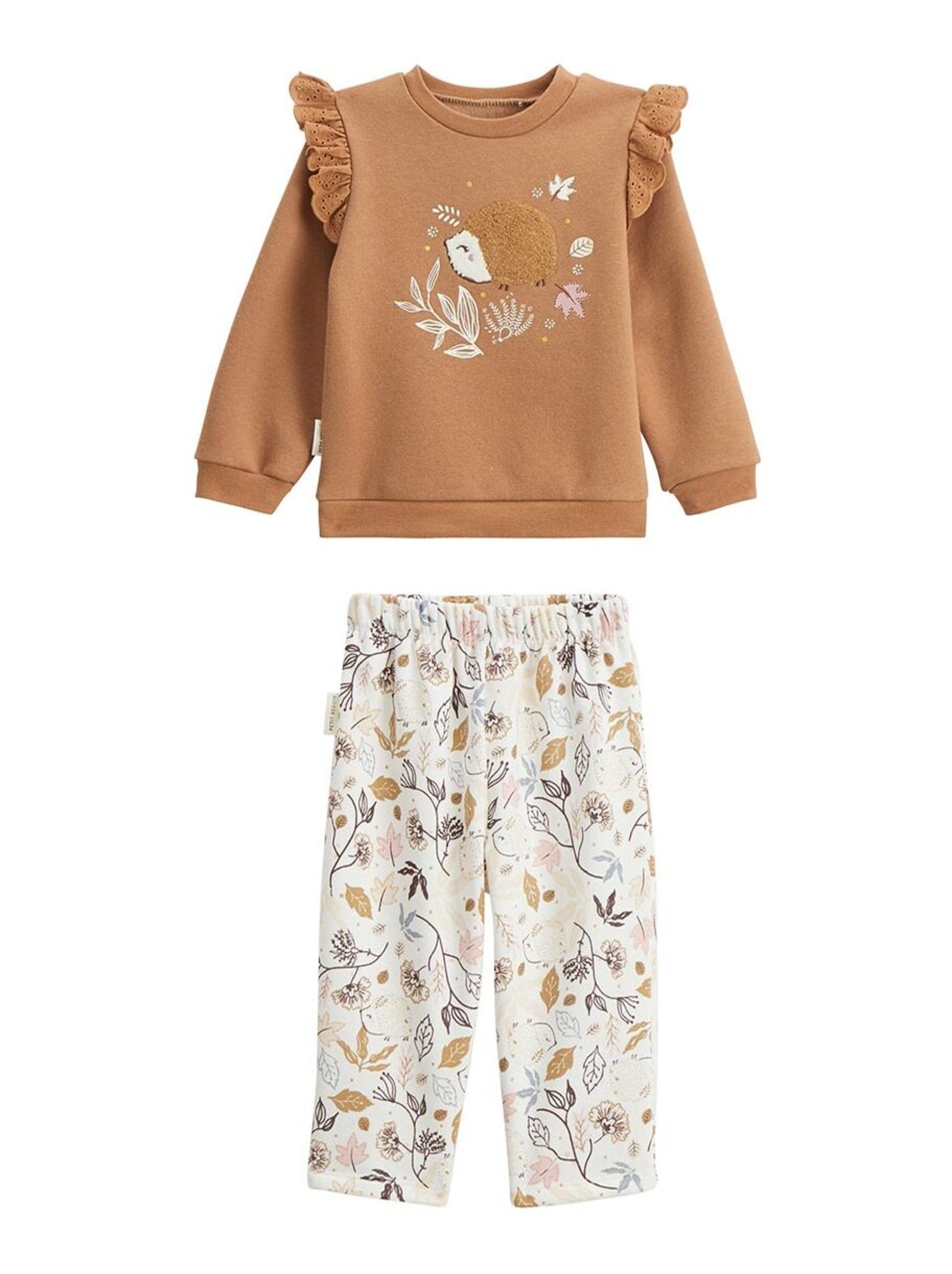 Ensemble enfant sweat et pantalon en molleton chincha - Camel
