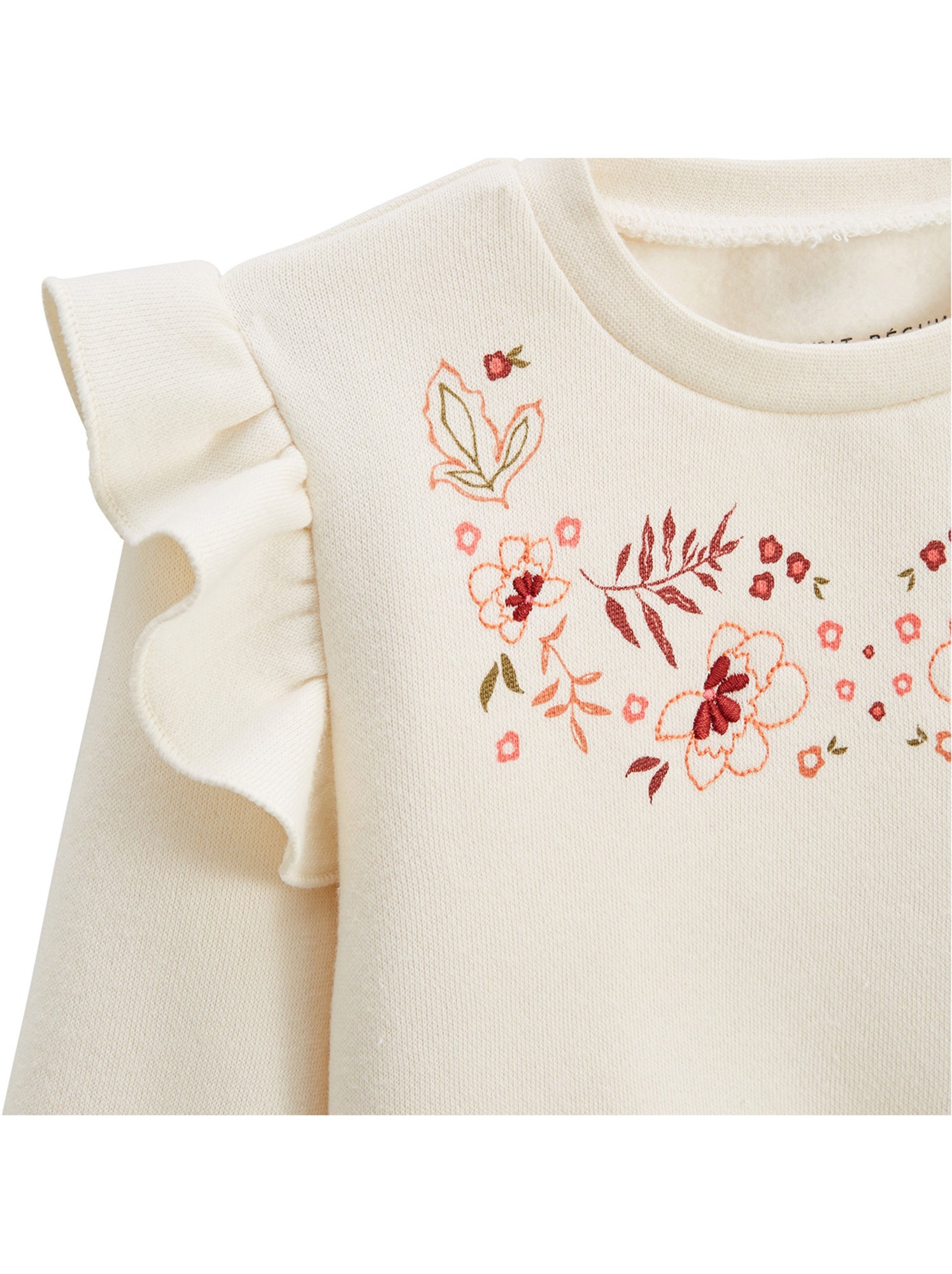 Ensemble enfant sweat et pantalon en molleton manouk - Orange corail