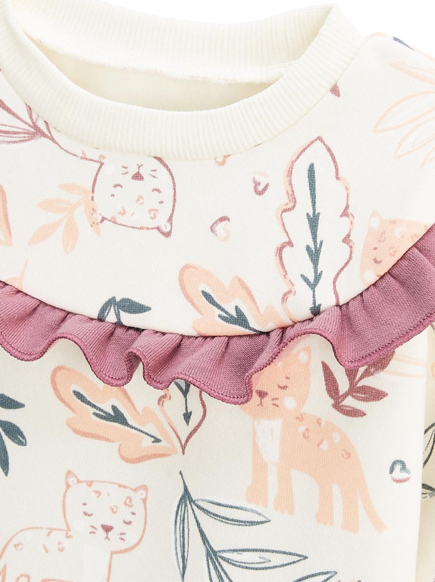 Ensemble enfant sweat et pantalon en molleton matcha - Rose