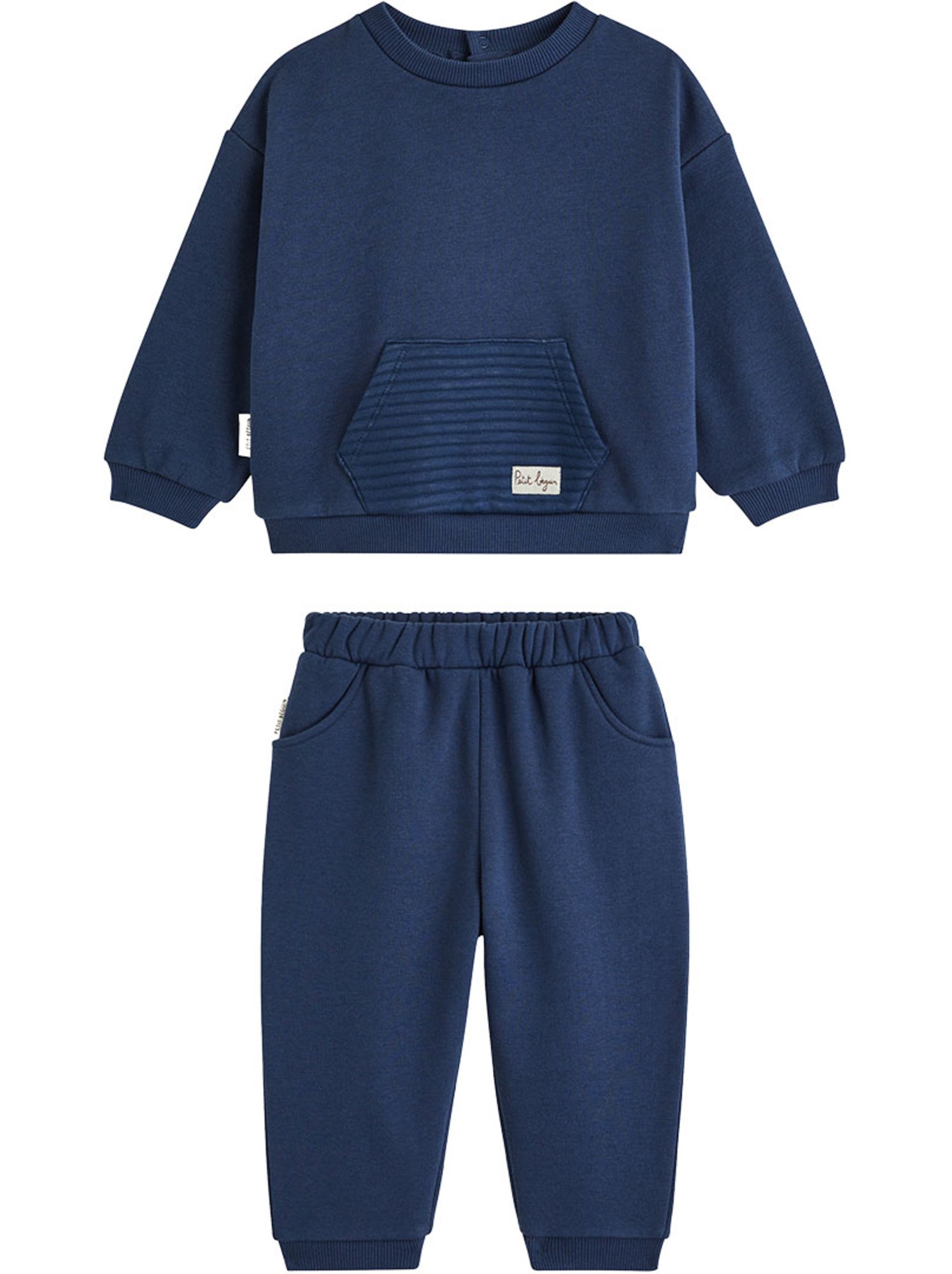 Ensemble enfant sweat et pantalon en molleton mathéo - Bleu