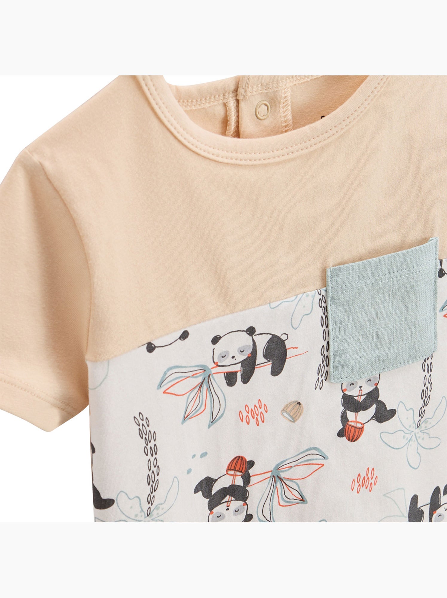 Ensemble enfant t-shirt et short bento - Vert