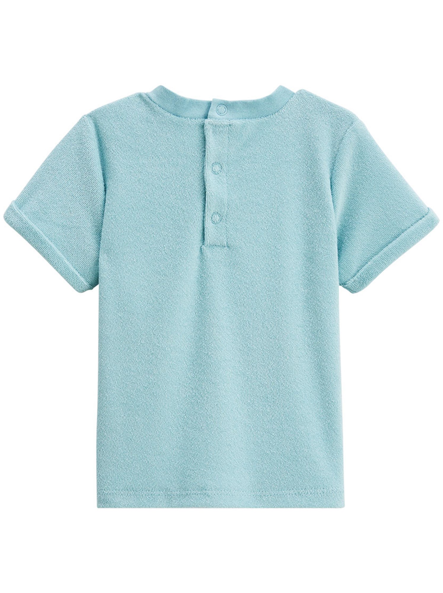 Ensemble enfant t-shirt et short en éponge cayo coco - Bleu