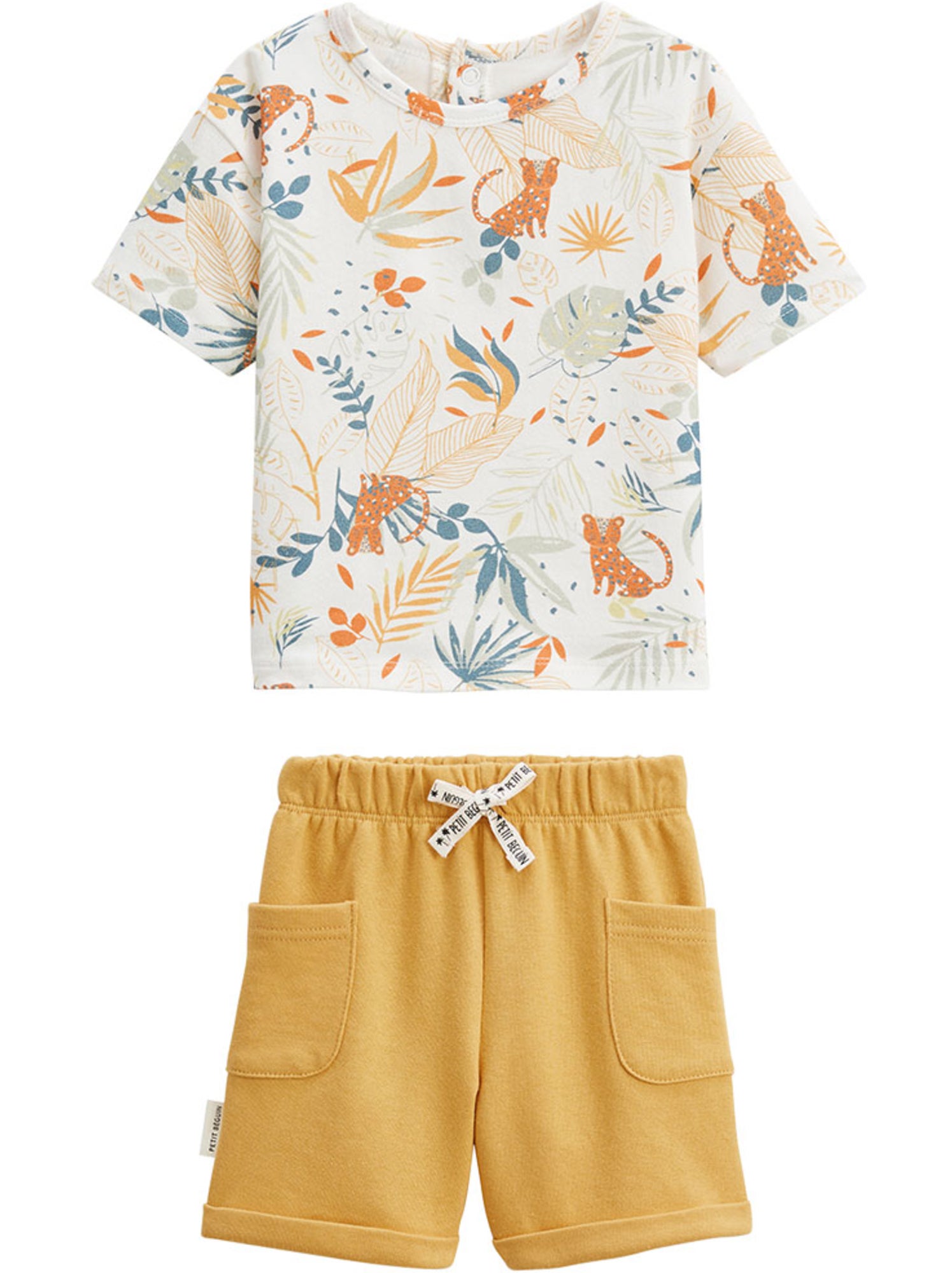 Ensemble enfant t-shirt et short wakae - Jaune