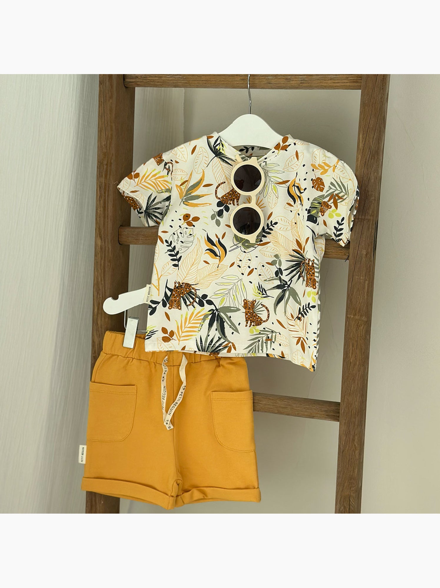 Ensemble enfant t-shirt et short wakae - Jaune