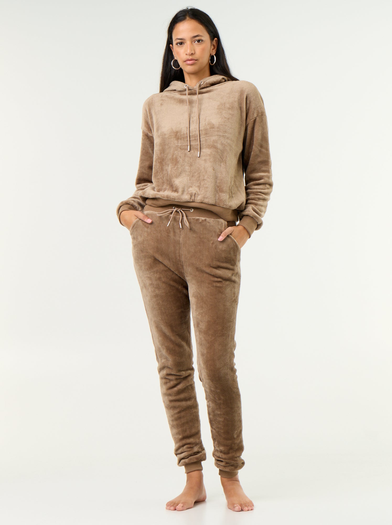 Ensemble homewear 2 pièces - Sweat + pantalon - Beige