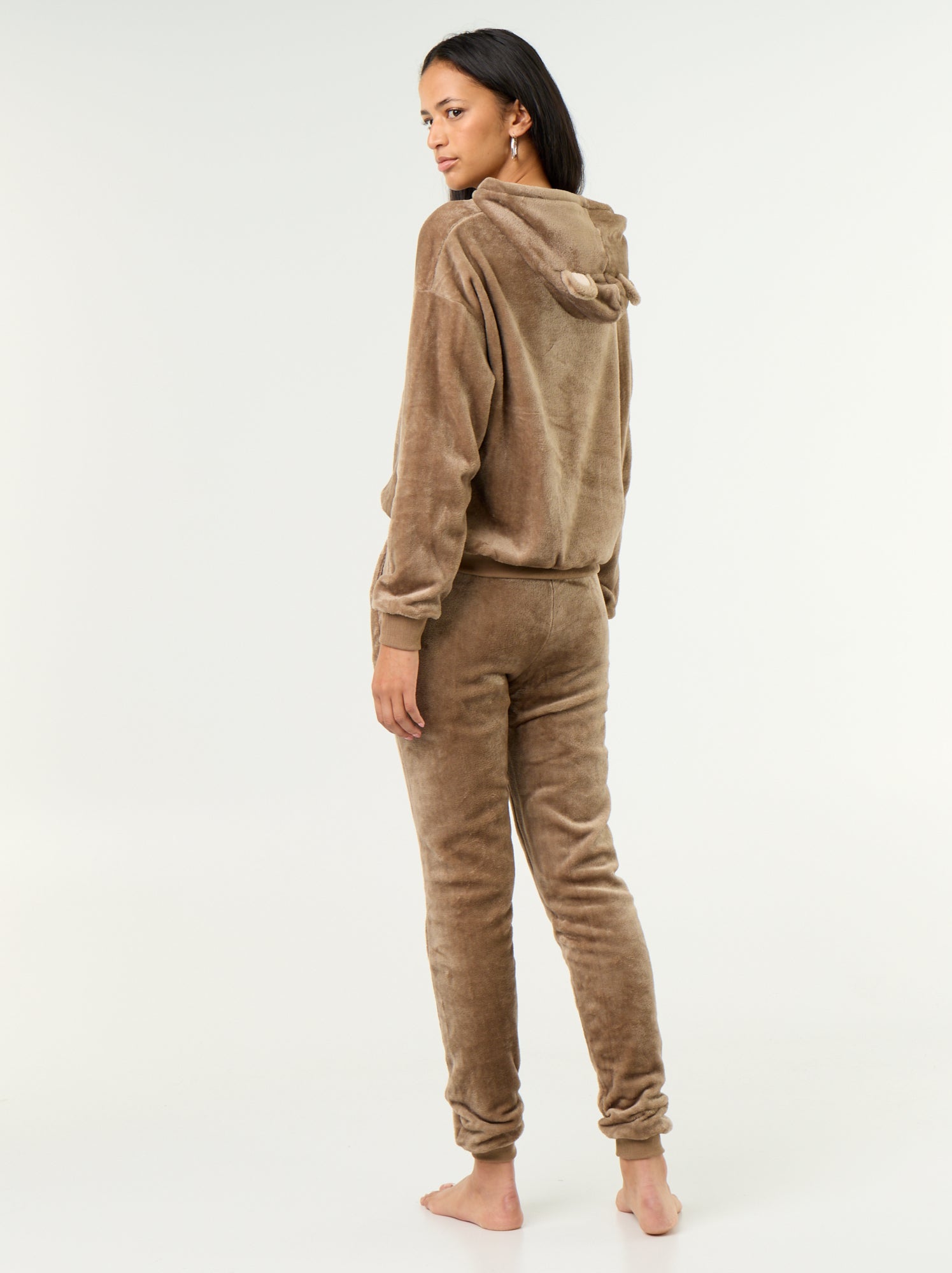 Ensemble homewear 2 pièces - Sweat + pantalon - Beige