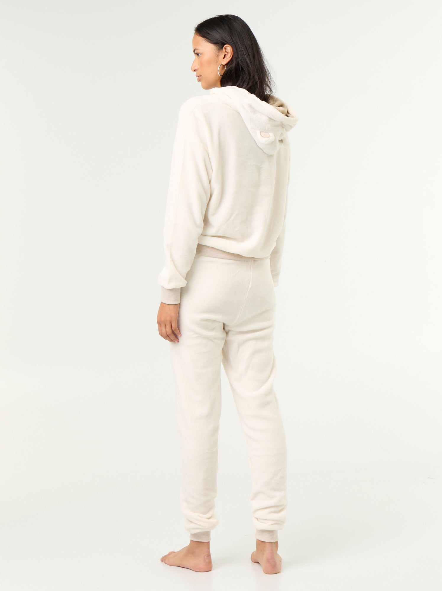 Ensemble homewear 2 pièces - Sweat + pantalon - Blanc