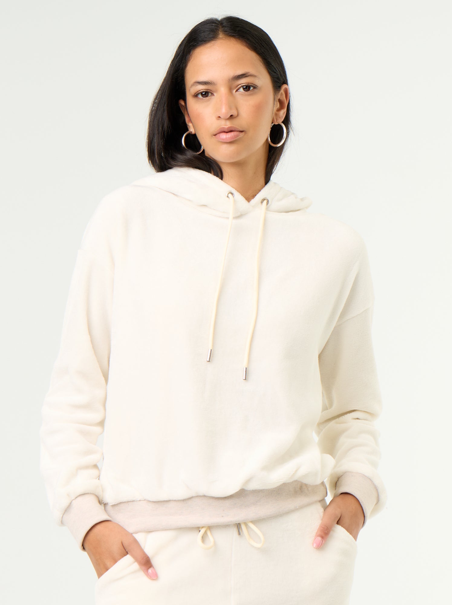 Ensemble homewear 2 pièces - Sweat + pantalon - Blanc
