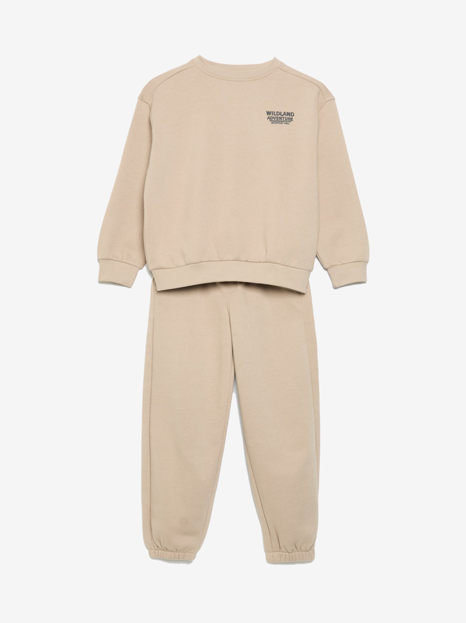 Ensemble jogging en molleton sweat + pantalon - 2 pièces - Beige