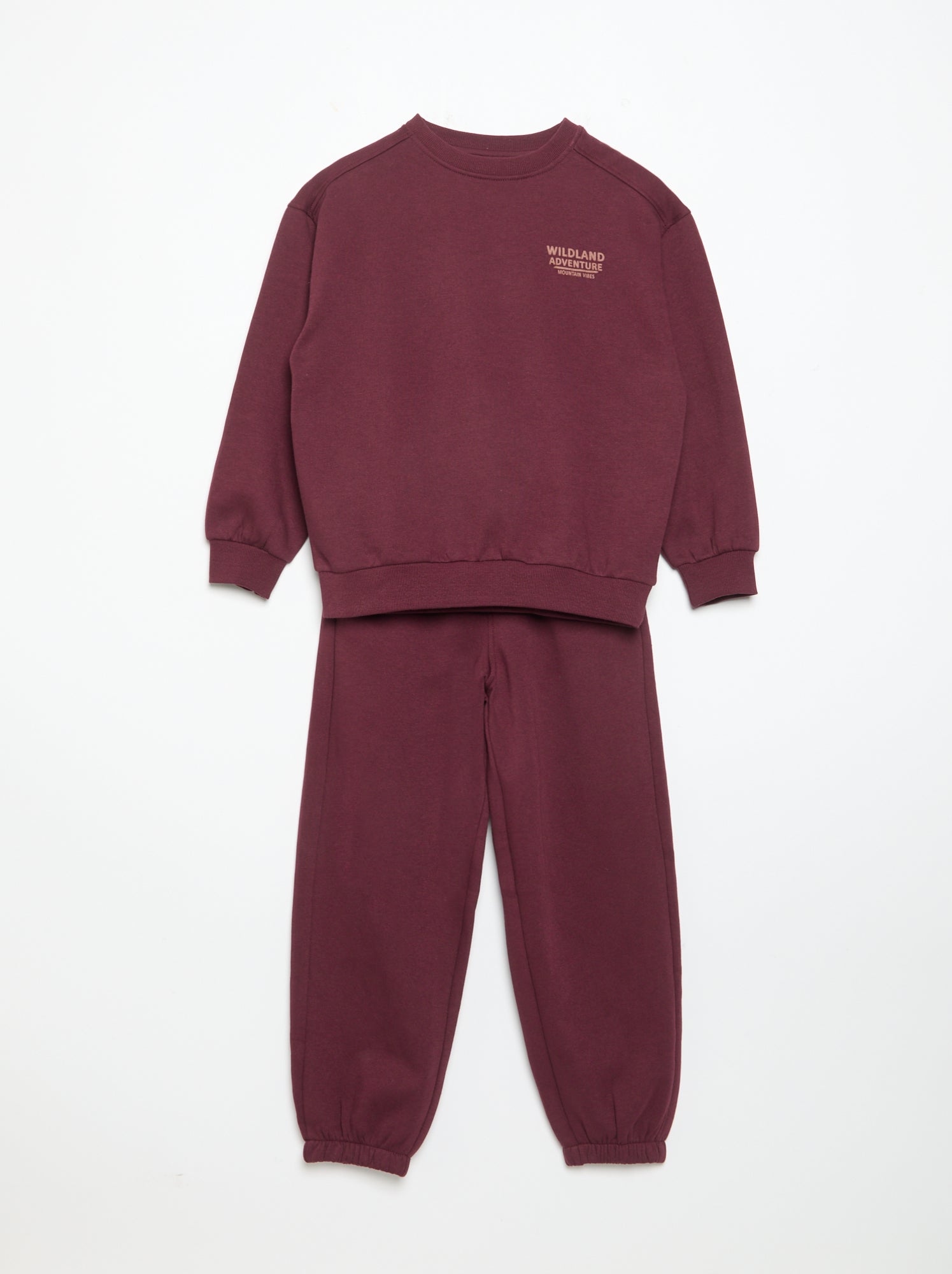 Ensemble jogging en molleton sweat + pantalon - 2 pièces - Rouge