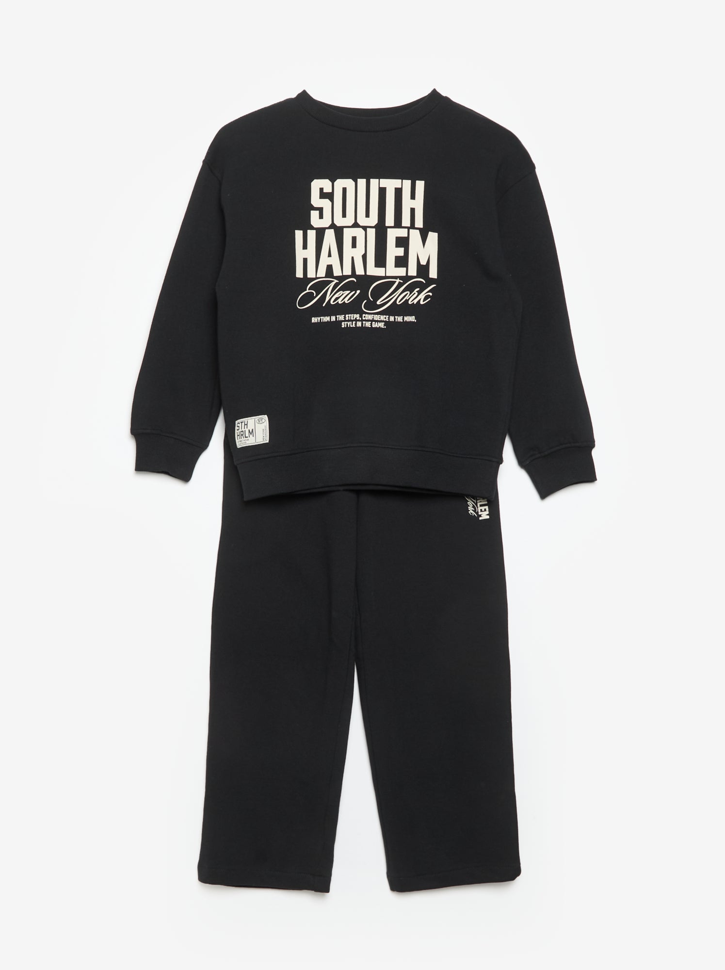 Ensemble jogging sweat + pantalon - 2 pièces - Noir
