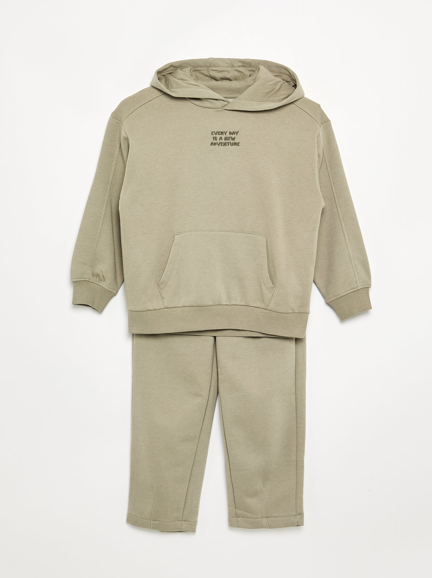 Ensemble jogging sweat + t-shirt - 2 pièces - Vert