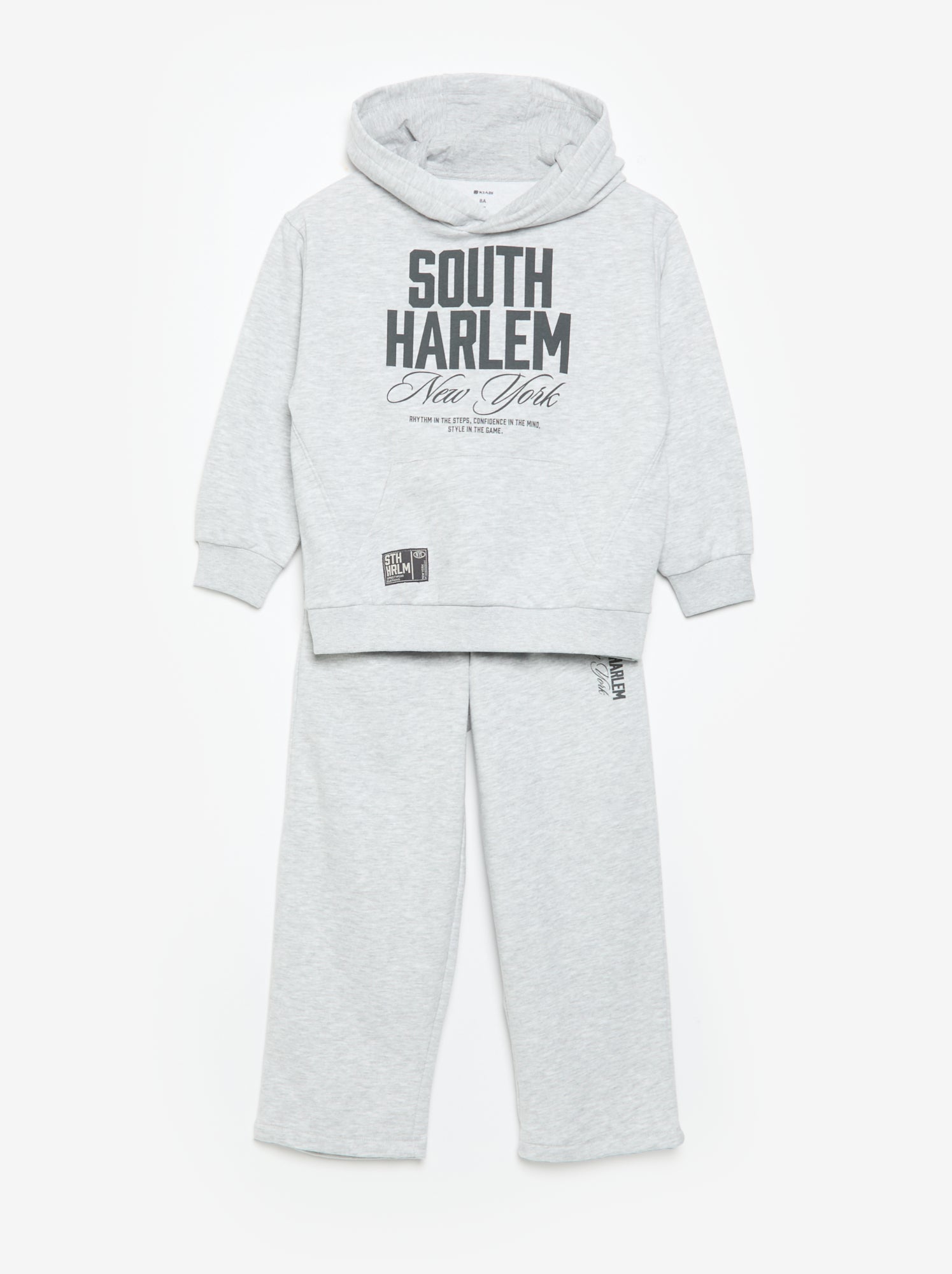 Ensemble jogging sweat zippé à capuche + jogging - 2 pièces - Gris