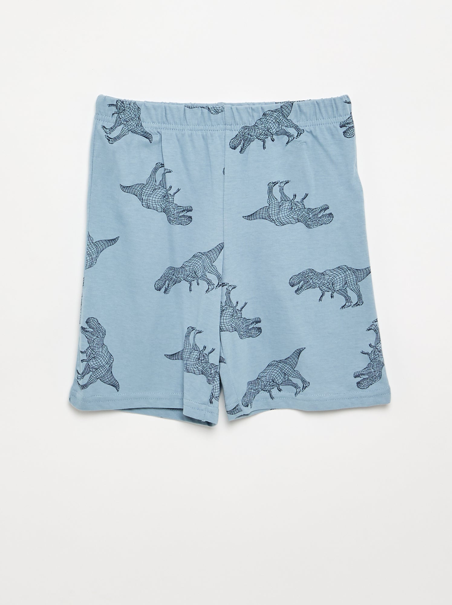Ensemble pyjama court short + t-shirt - 2 pièces - Bleu