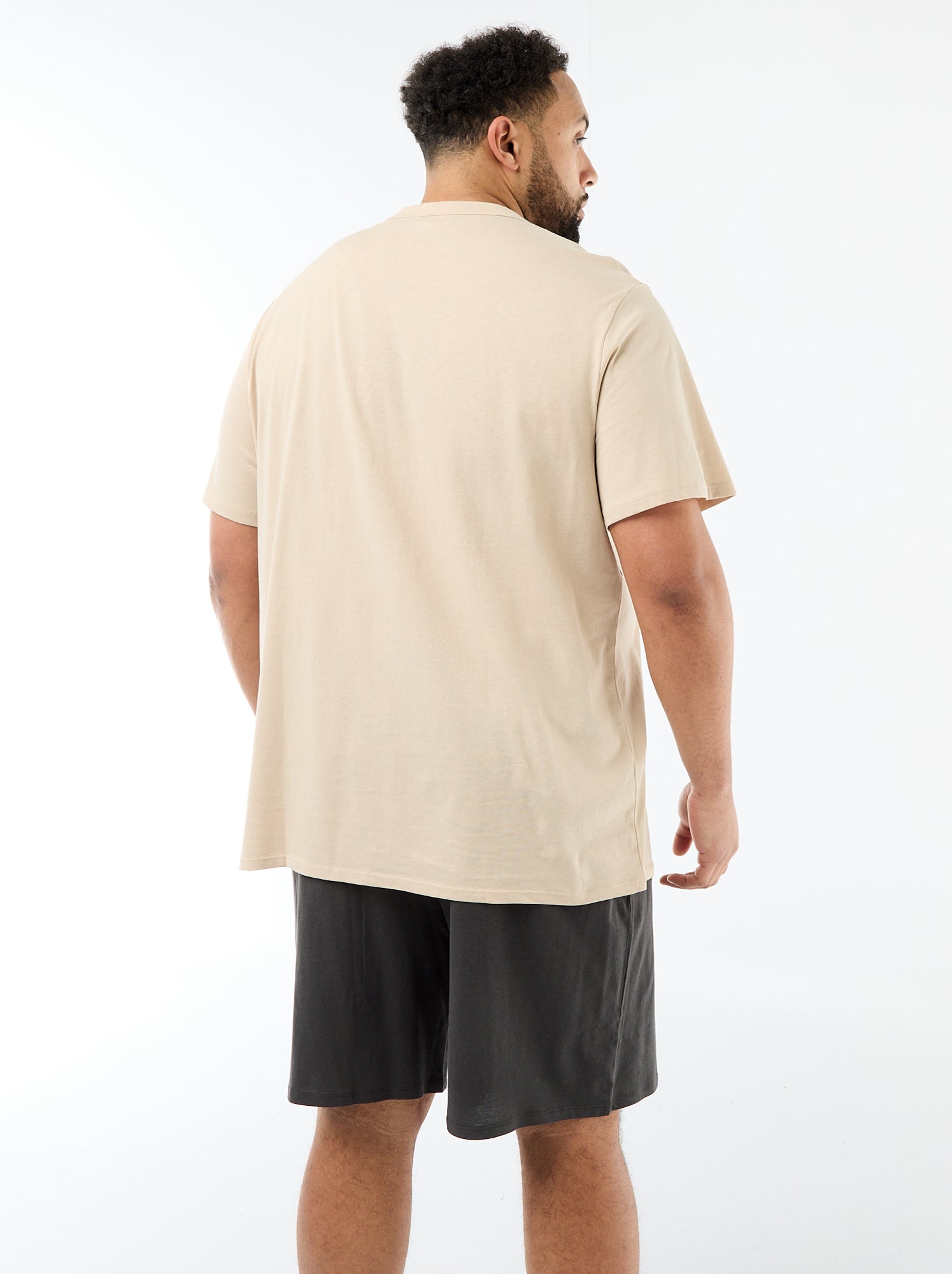 Ensemble pyjama court t-shirt + short - 2 pièces - Beige