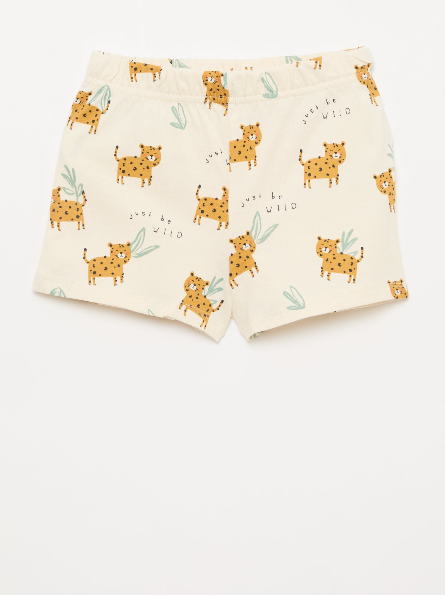 Ensemble pyjama court t-shirt + short - 2 pièces - Beige