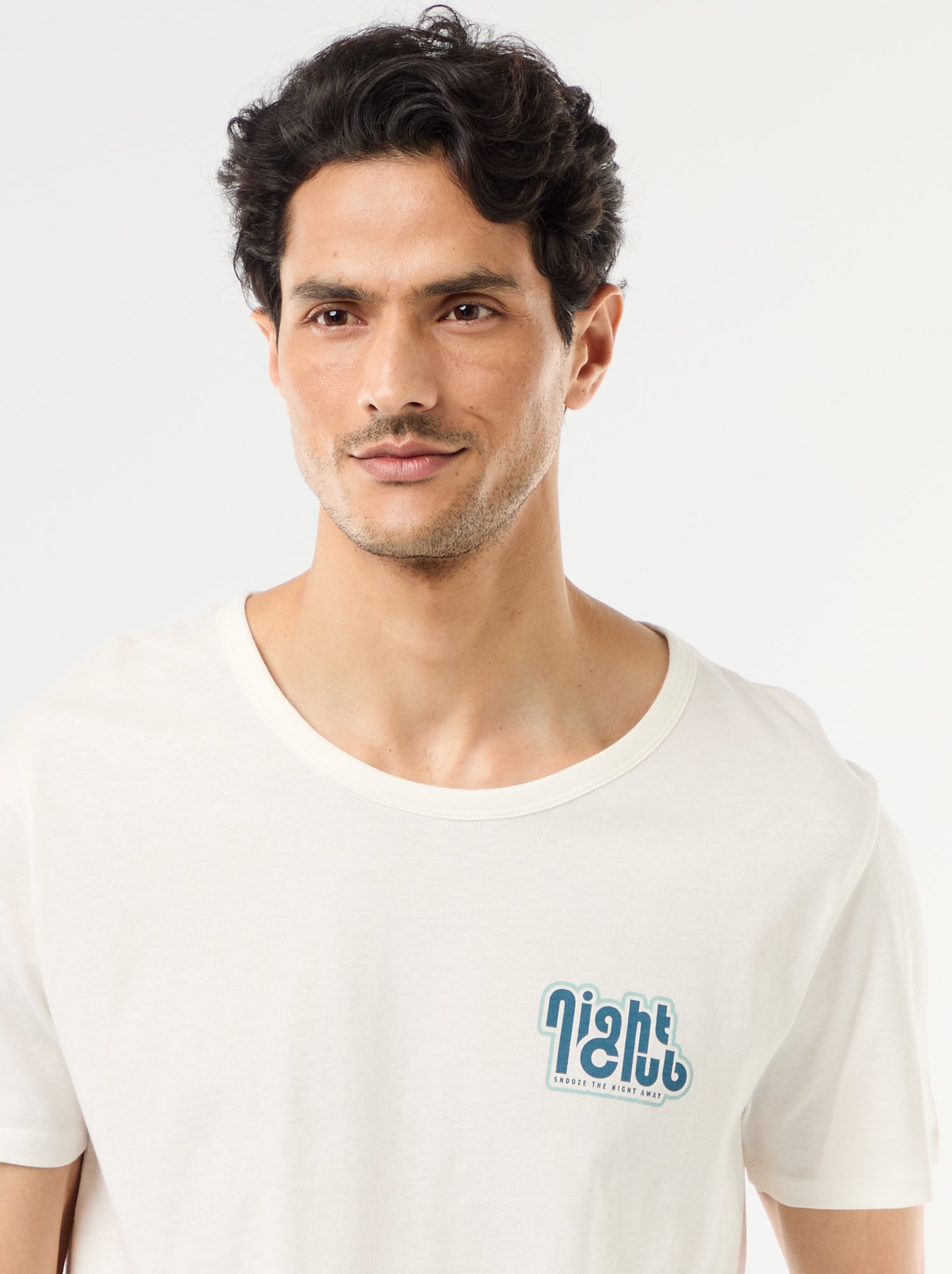 Ensemble pyjama court t-shirt + short - 2 pièces - Blanc