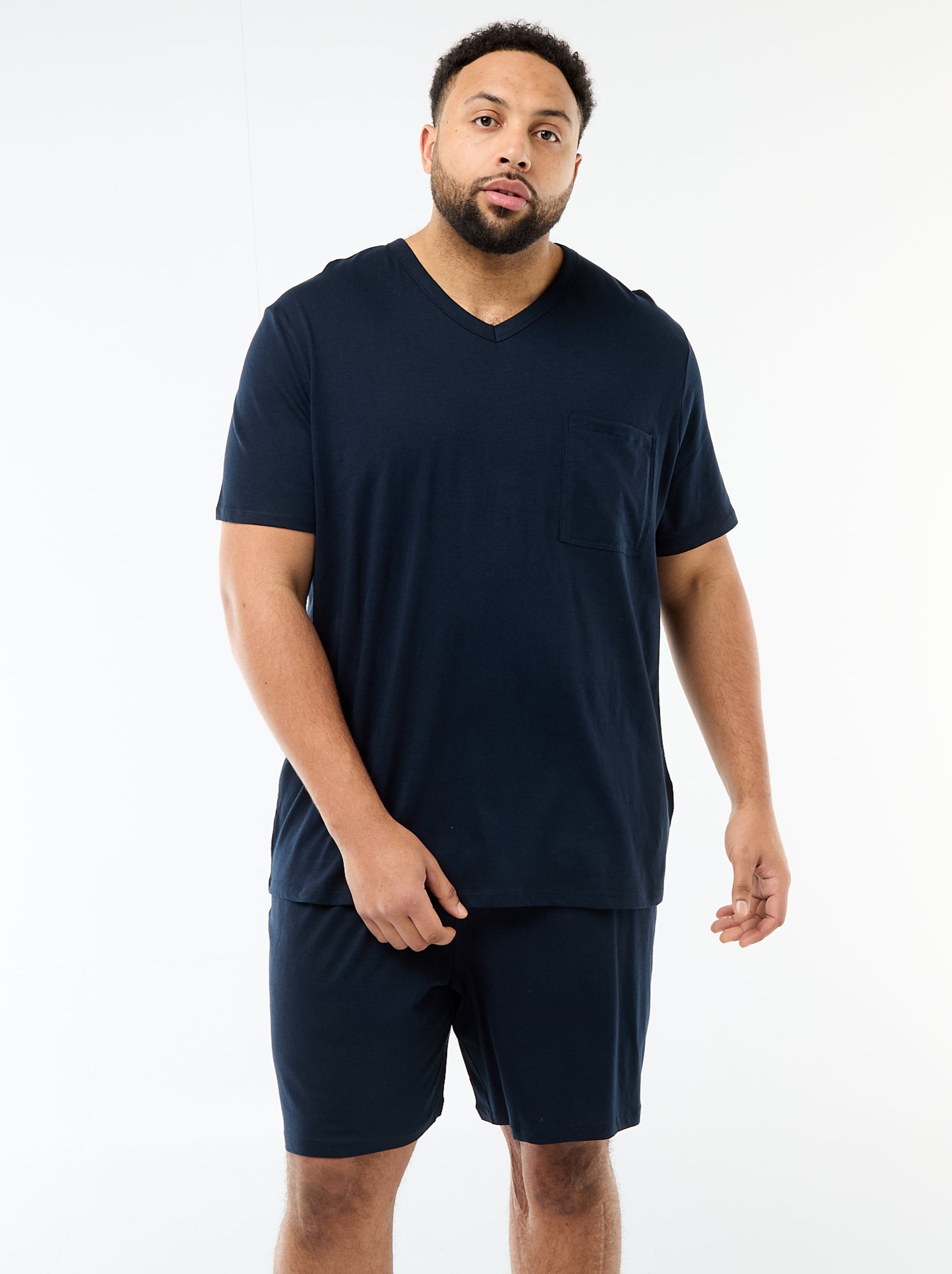 Ensemble pyjama court t-shirt + short - 2 pièces - Bleu