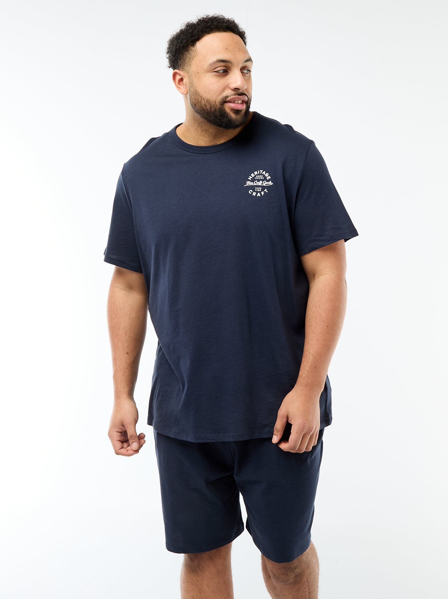 Ensemble pyjama court t-shirt + short - 2 pièces - Bleu