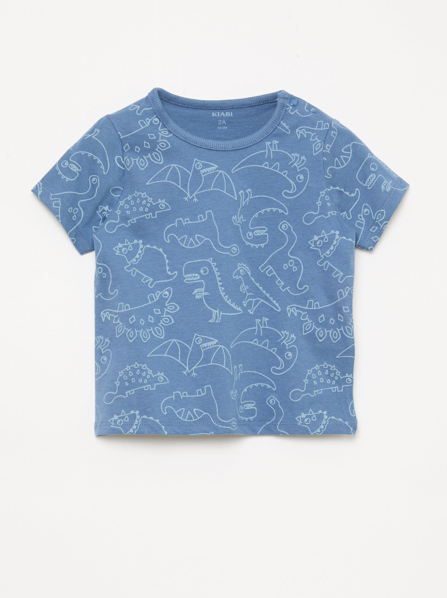 Ensemble pyjama court t-shirt + short - 2 pièces - Bleu (EYY90_3)