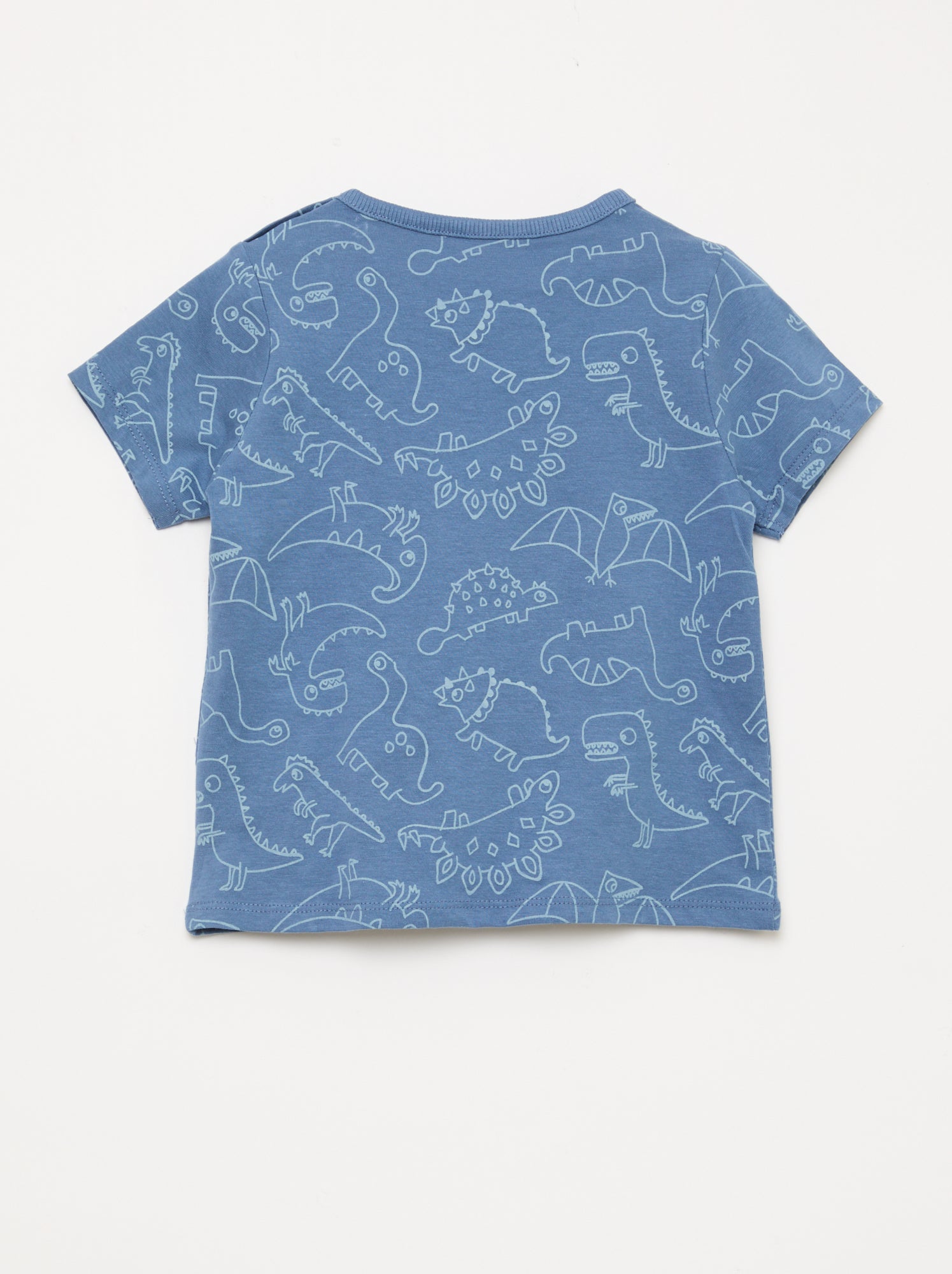 Ensemble pyjama court t-shirt + short - 2 pièces - Bleu (EYY90_3)