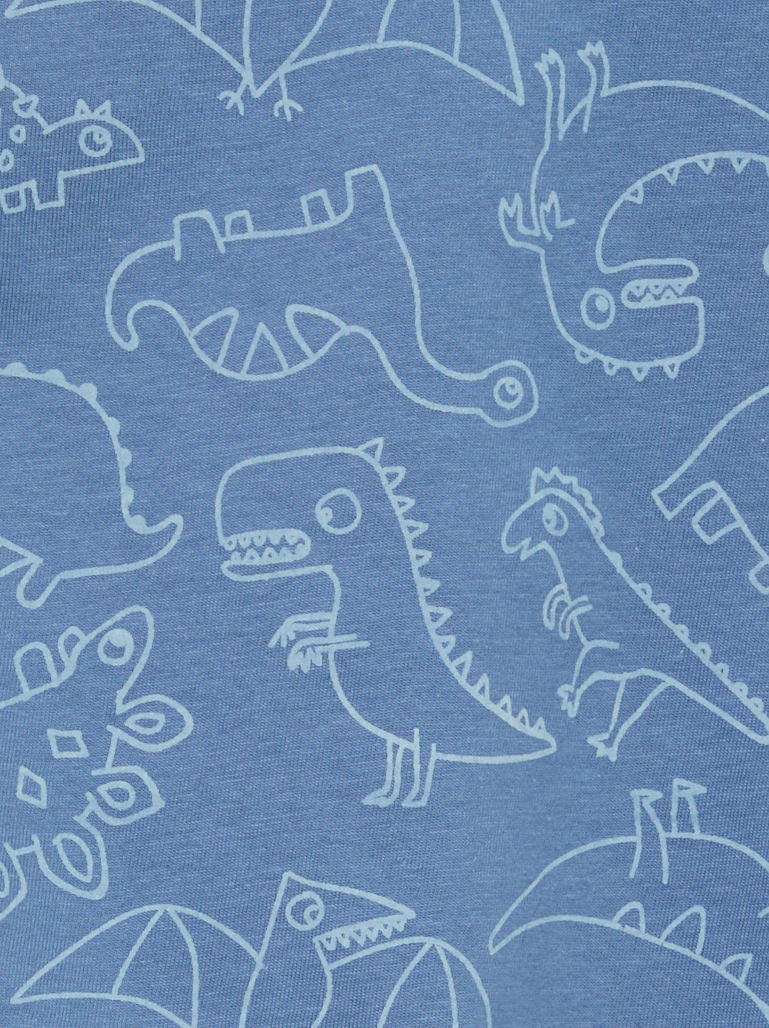 Ensemble pyjama court t-shirt + short - 2 pièces - Bleu (EYY90_3)