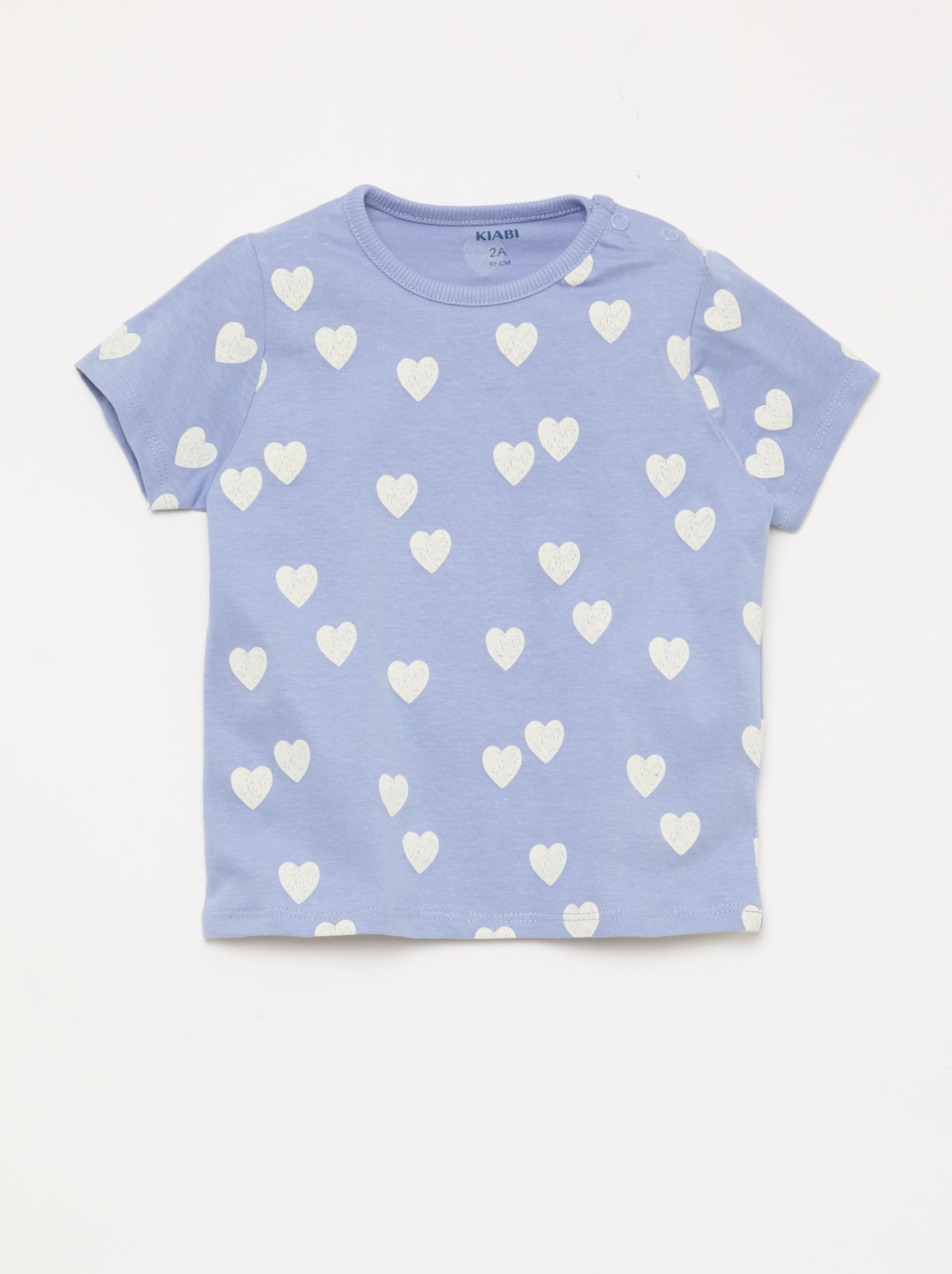 Ensemble pyjama court t-shirt + short - 2 pièces - Bleu (EYY90_4)