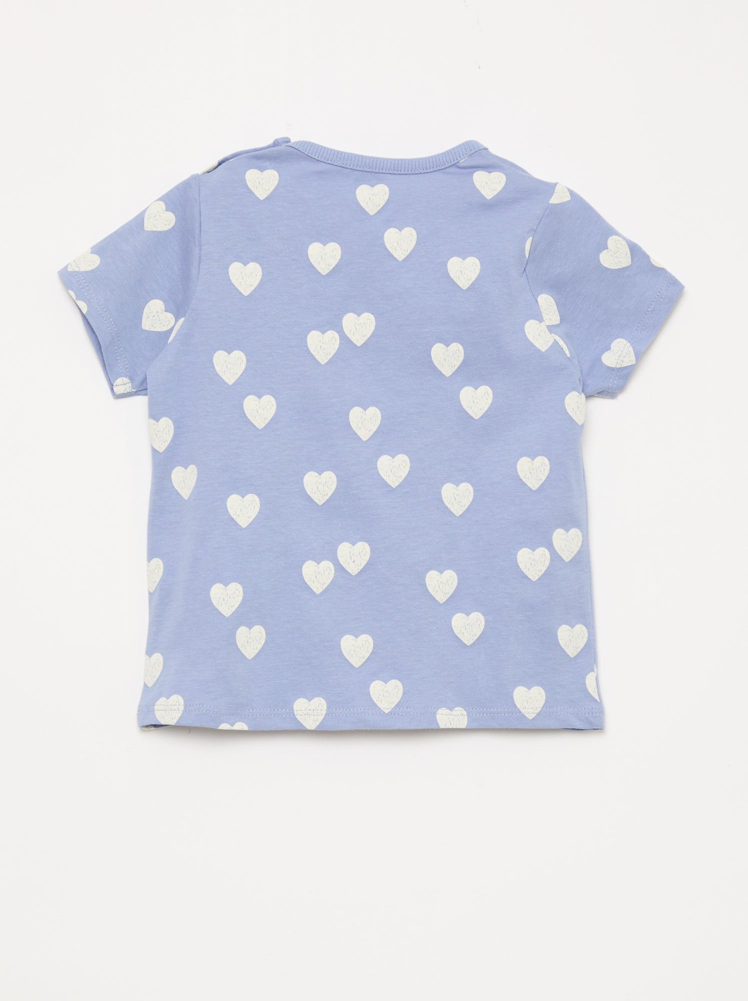 Ensemble pyjama court t-shirt + short - 2 pièces - Bleu (EYY90_4)