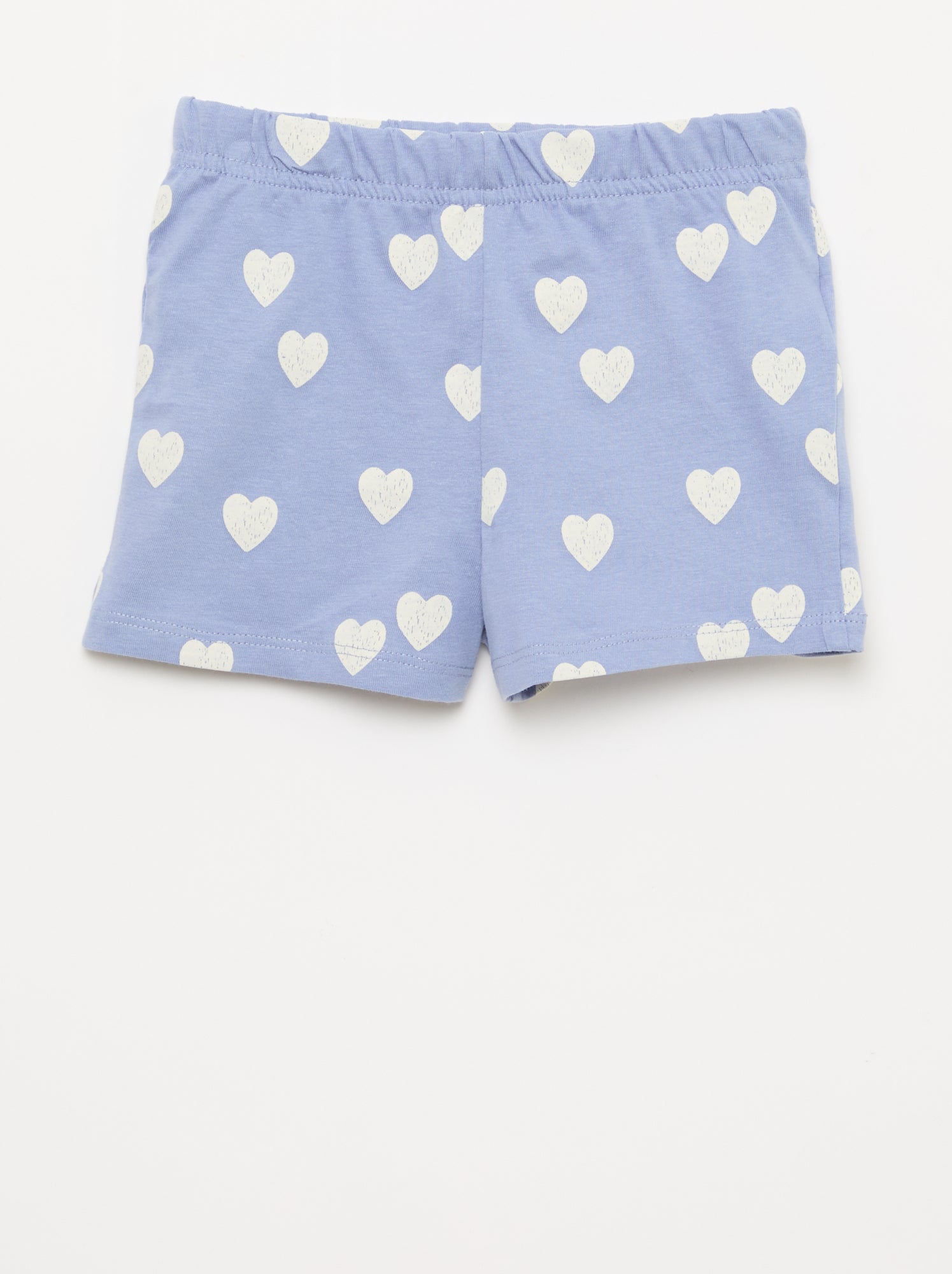 Ensemble pyjama court t-shirt + short - 2 pièces - Bleu (EYY90_4)