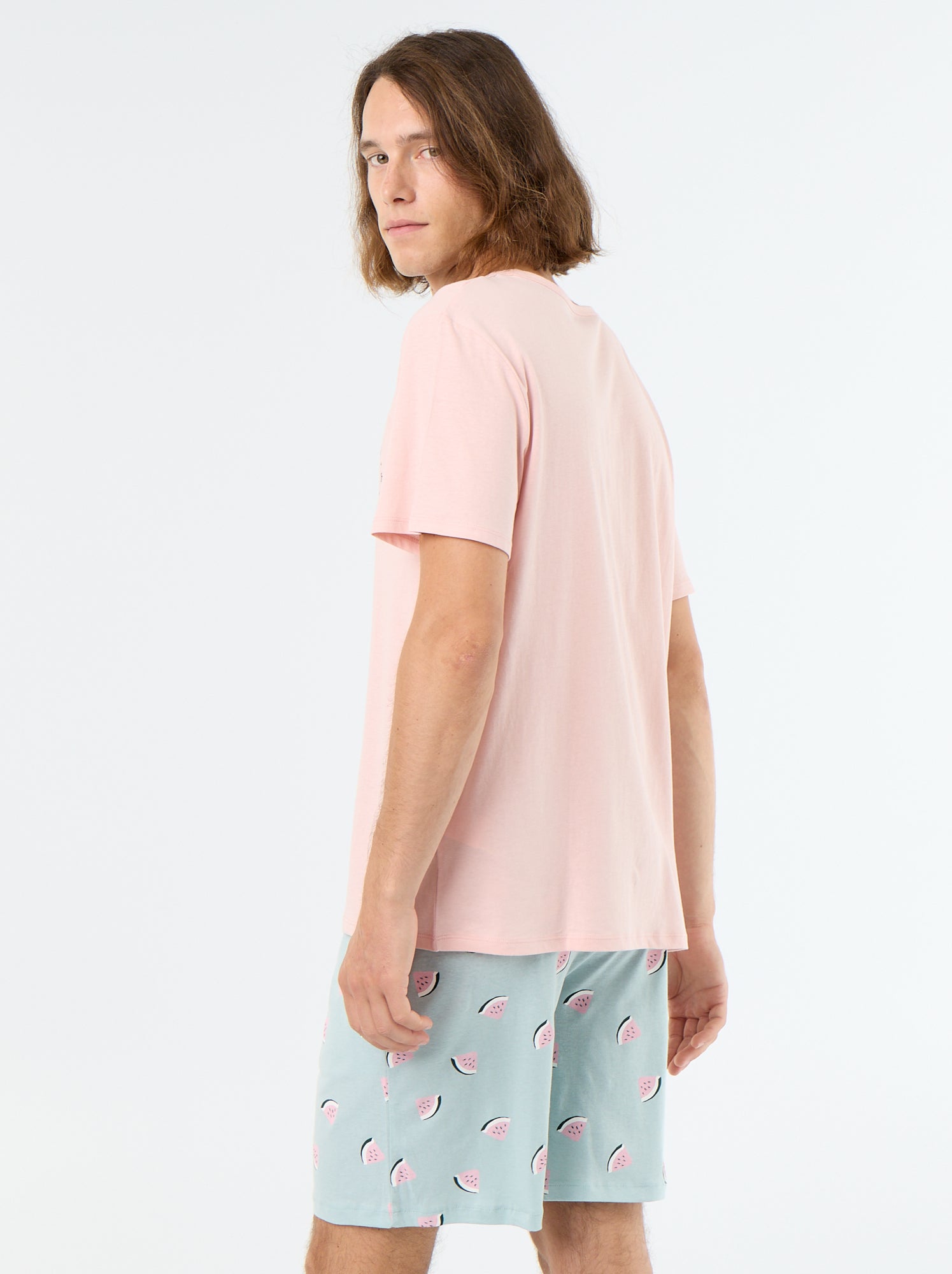 Ensemble pyjama court t-shirt + short - 2 pièces - Rose