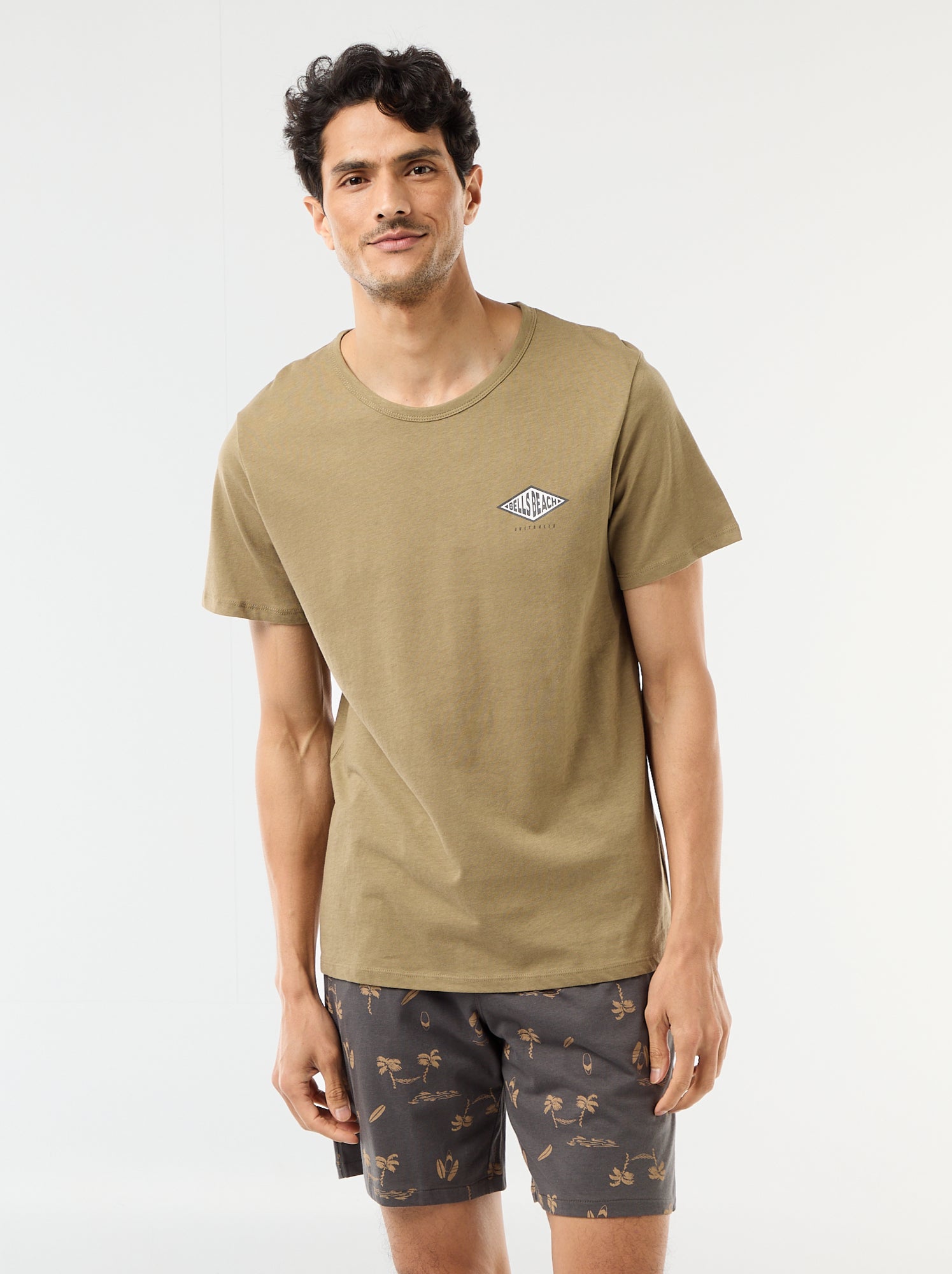 Ensemble pyjama court t-shirt + short - 2 pièces - Vert (EWX95_4)