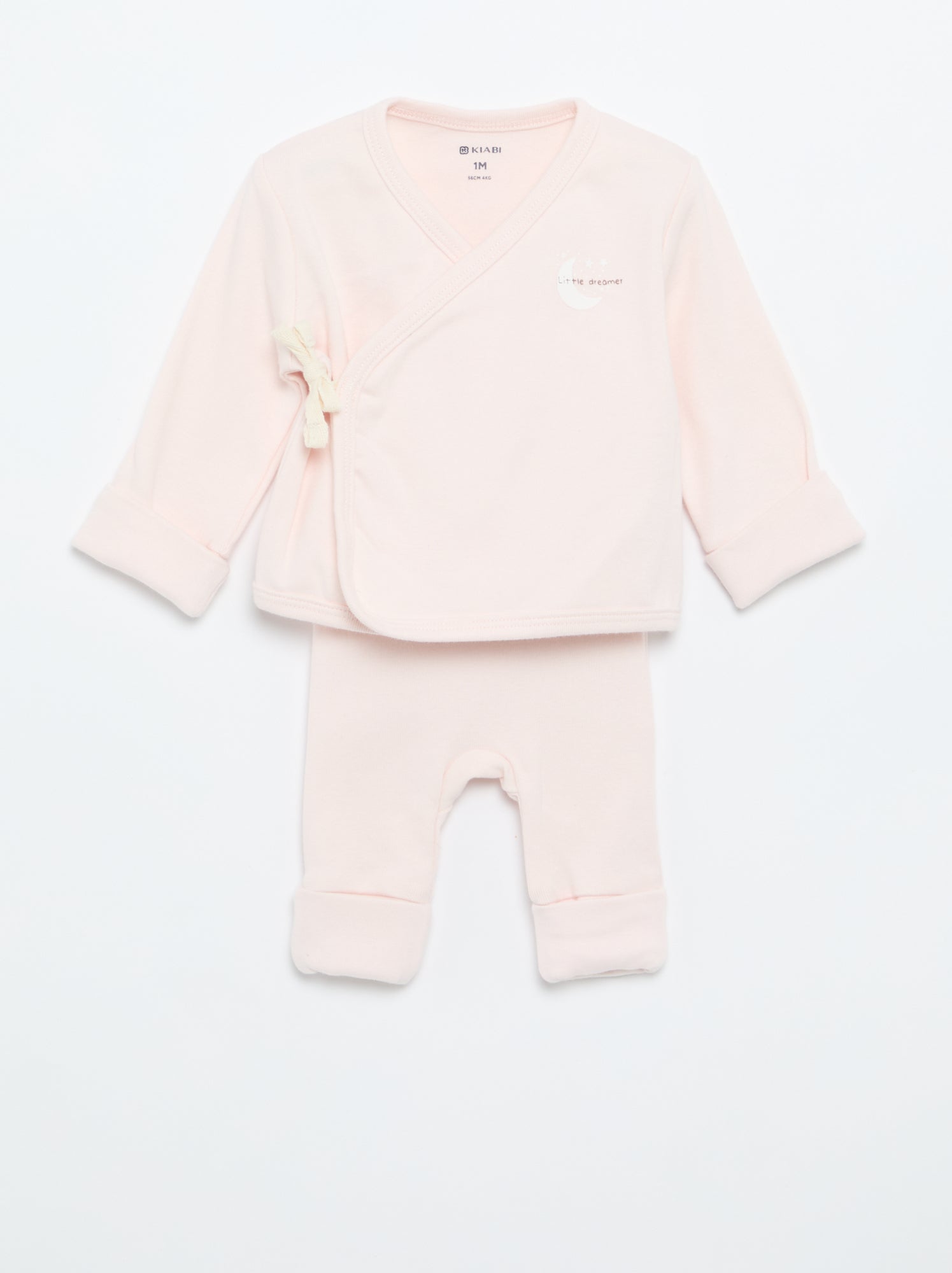 Ensemble pyjama en coton - 2 pièces - Rose