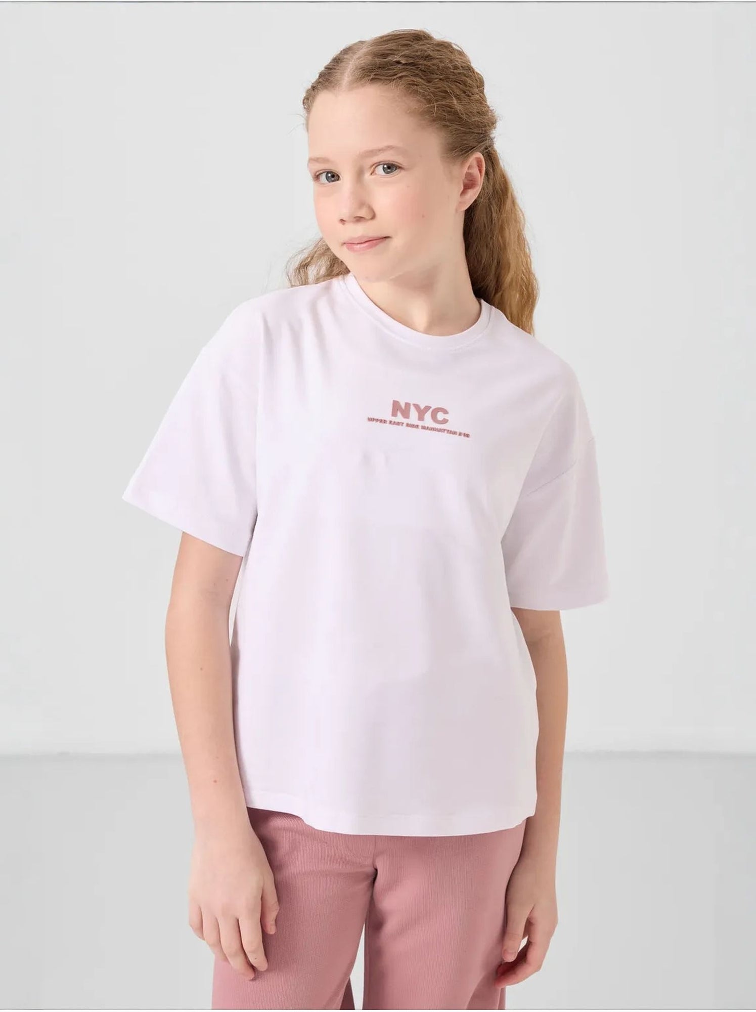 Ensemble pyjama jeunesse en coton et polyester tommy - Vieux rose